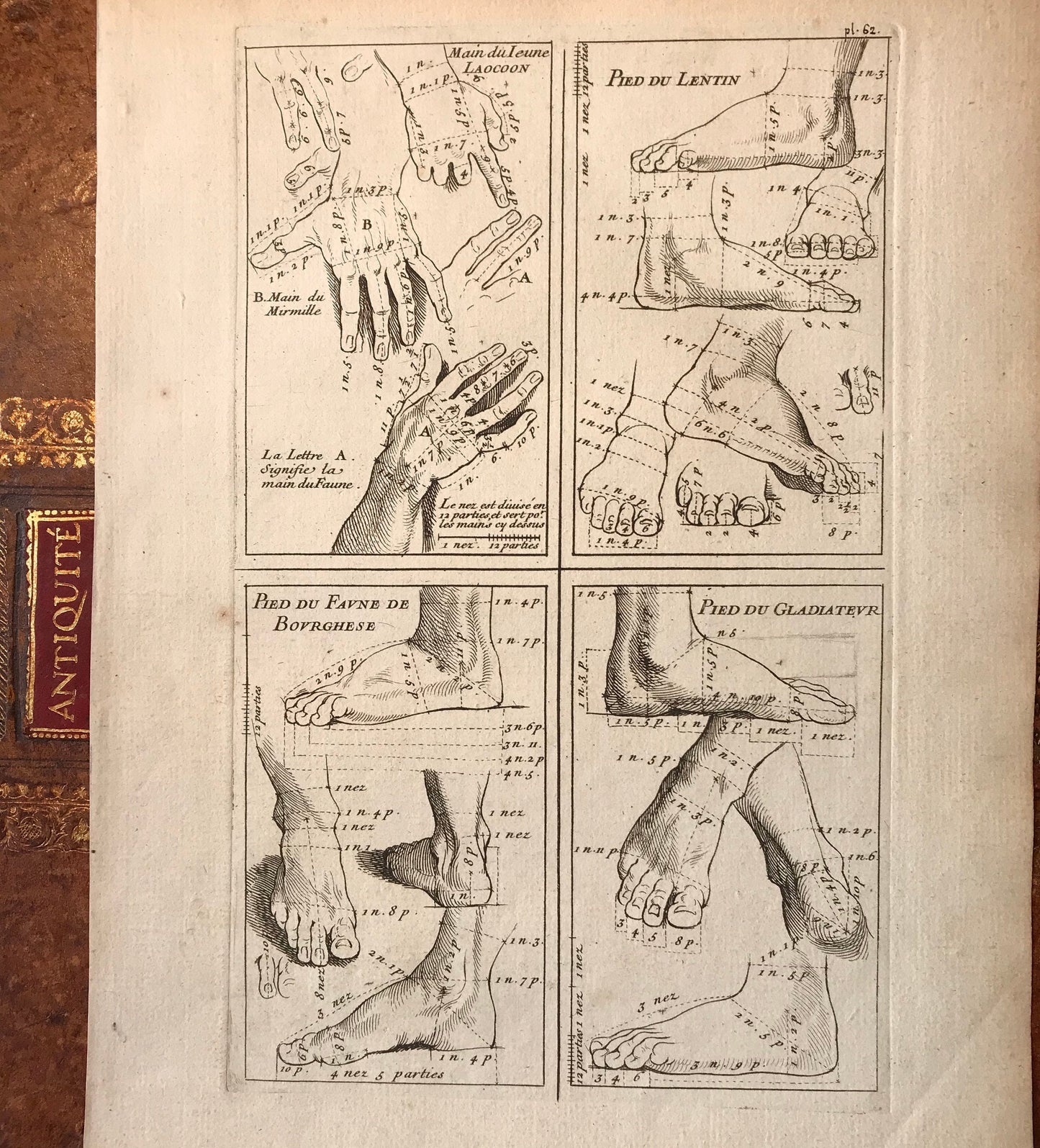 An Engraving from The ‘Nouvelle Methode Pour Apprendre a Dessiner Sans Maitre”. French. 1740. Size 29 x23 cms