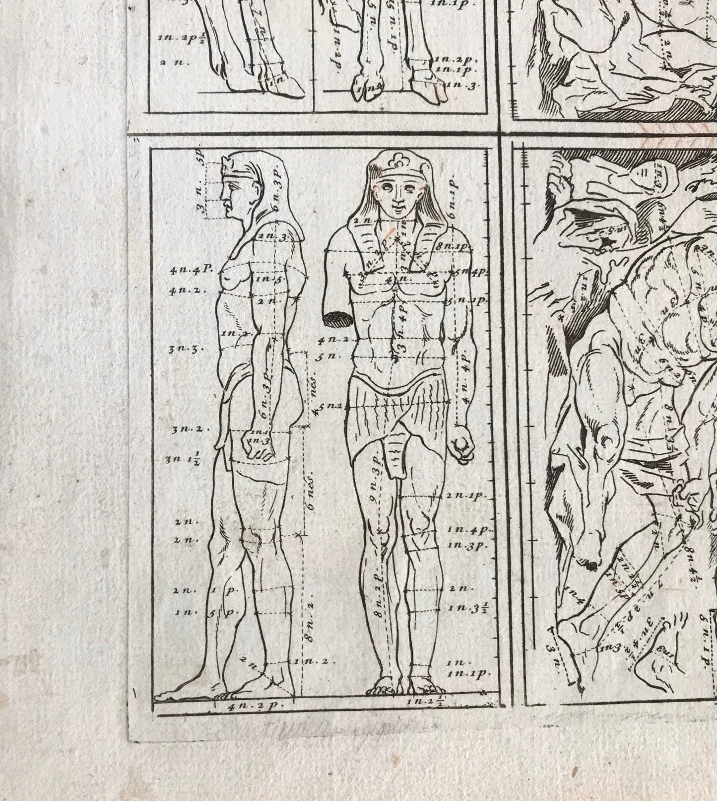 An Engraving from The ‘Nouvelle Methode Pour Apprendre a Dessiner Sans Maitre”. French. 1740. Size 29 x 23 cms