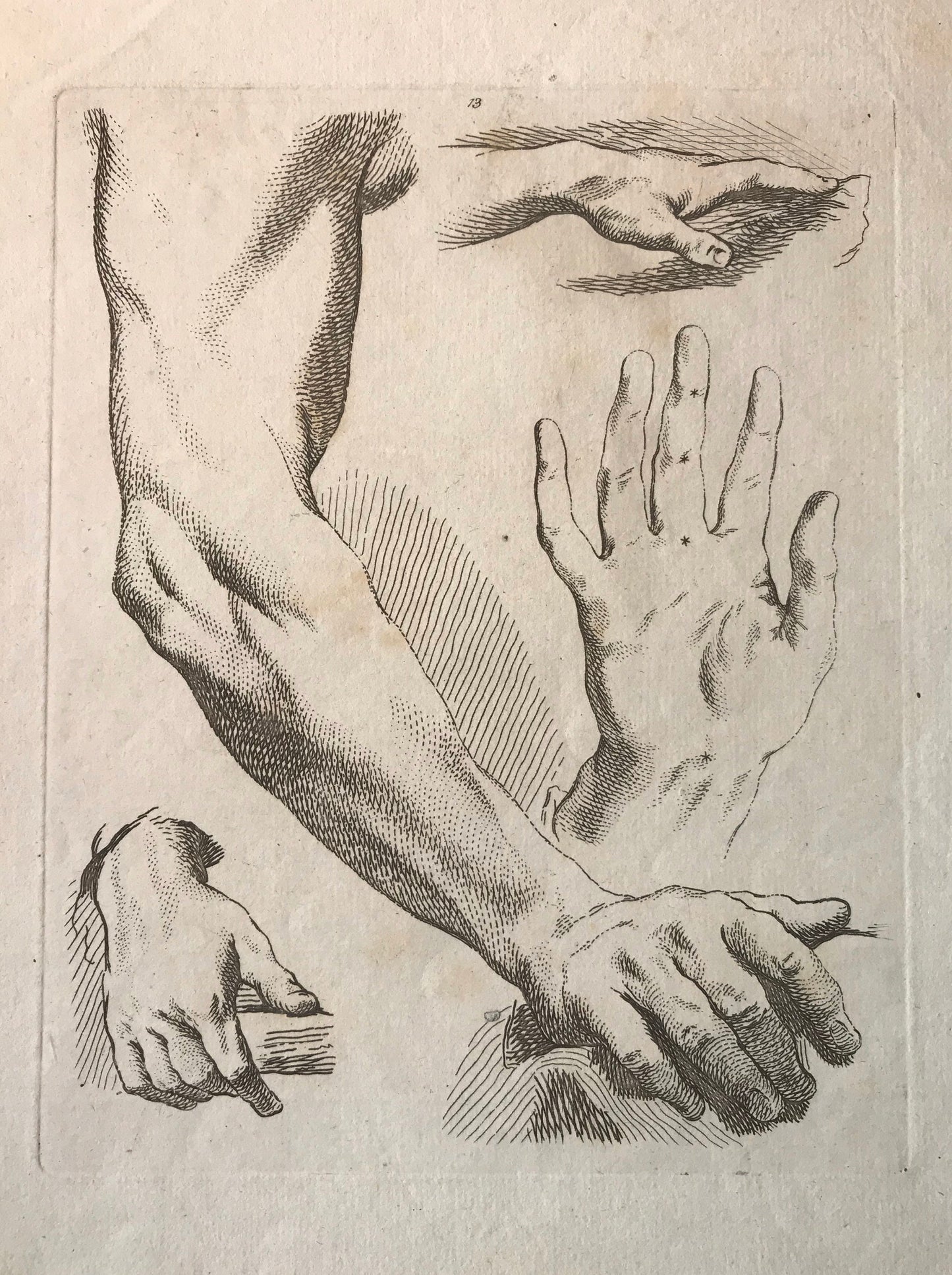 An Engraving from The ‘Nouvelle Methode Pour Apprendre a Dessiner Sans Maitre”. French. 1740. Size 29 x23 cms