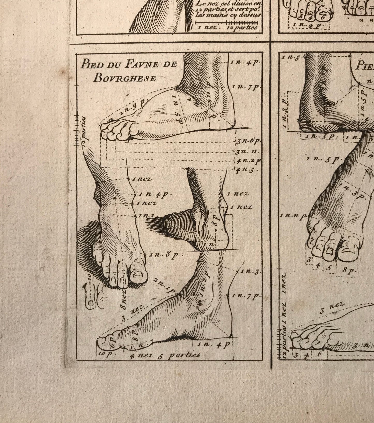 An Engraving from The ‘Nouvelle Methode Pour Apprendre a Dessiner Sans Maitre”. French. 1740. Size 29 x23 cms