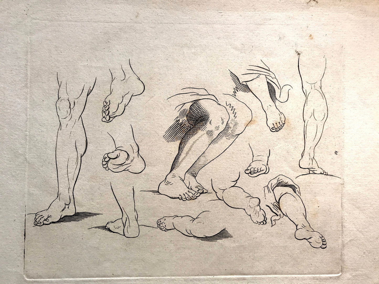 Two Original Engravings from The ‘Nouvelle Methode Pour Apprendre a Dessiner Sans Maitre”. French. 1740. Size 29 x23 cms