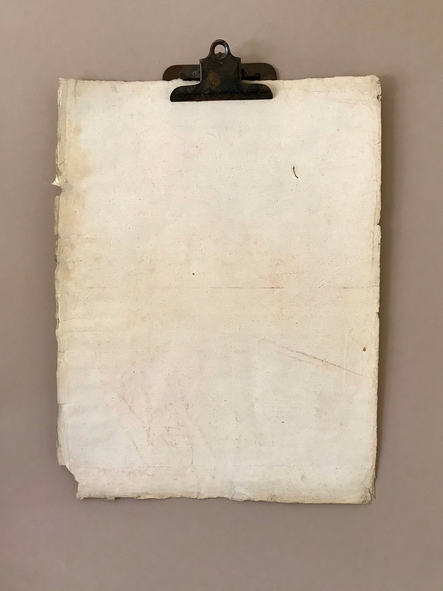 An Original 18th Century Sanguine Portrait. A study of an Artist or Craftsman. Possibly a self portrait. Handmade Paper. Large: 61 x 47 cms.