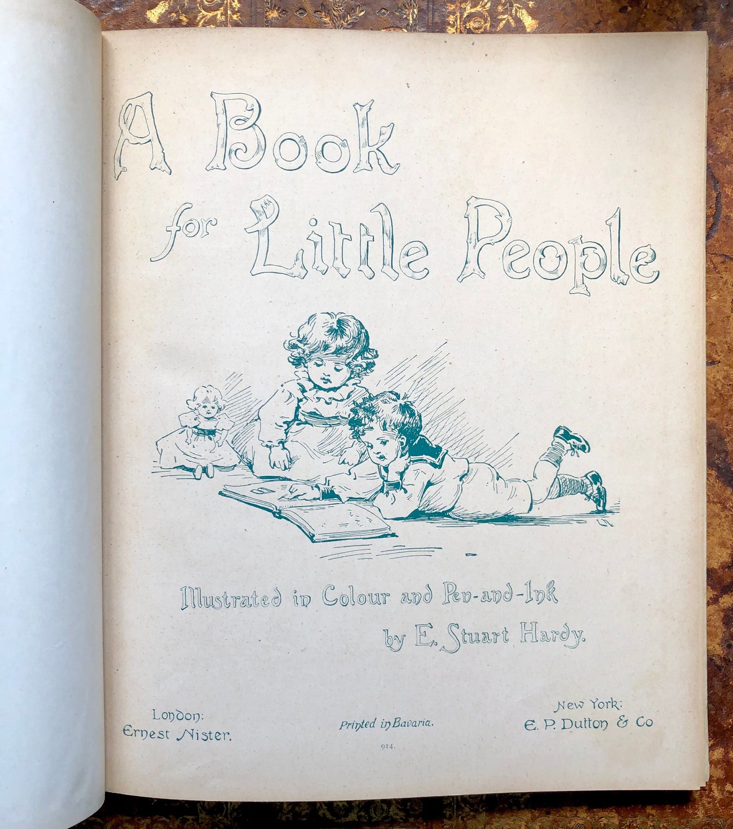A Book For Little People. Nursery Rhymes and Pictures. Published by Ernest Nister. With 16 Full Page Colour Illustrations. 28 x 24 cms.