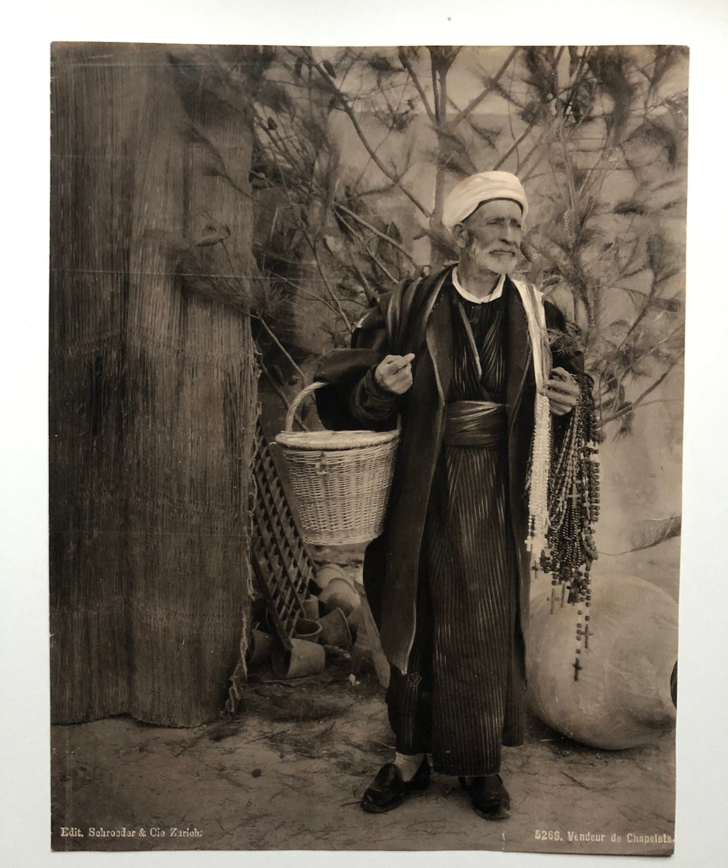 5 Antique Professional Souvenir Photographs by Schroeder & Cie of Zurich and Photoglob. With Arab and Native Subjects. 26.8 x 20.7 cms.