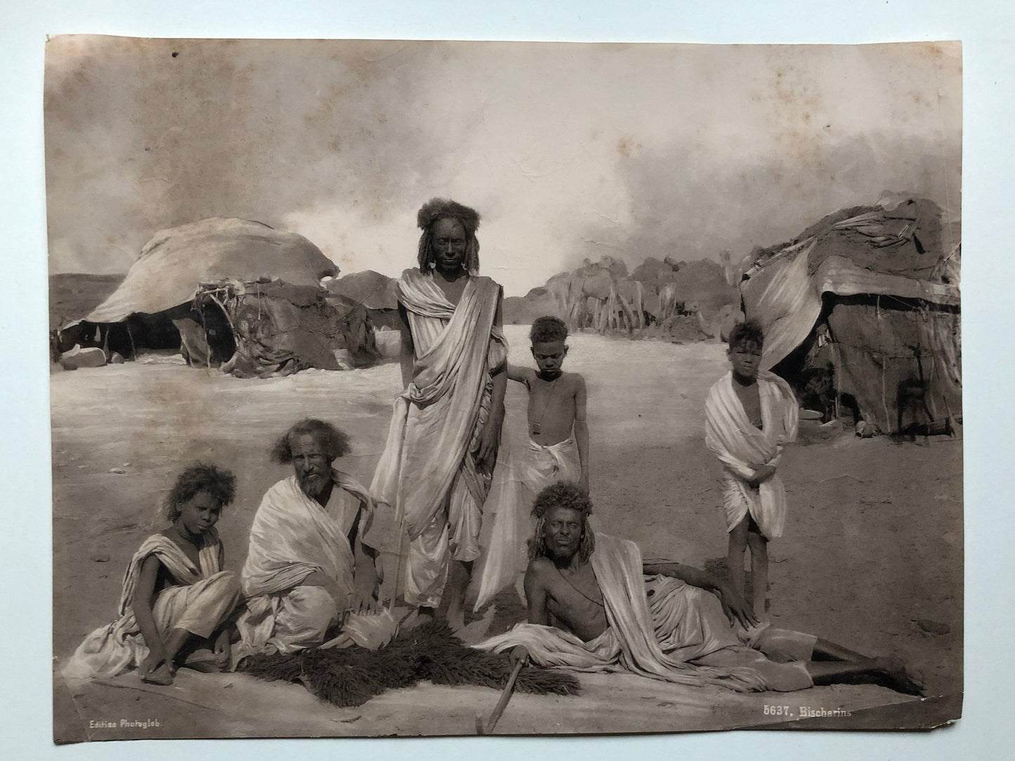 5 Antique Professional Souvenir Photographs by Schroeder & Cie of Zurich and Photoglob. With Arab and Native Subjects. 26.8 x 20.7 cms.