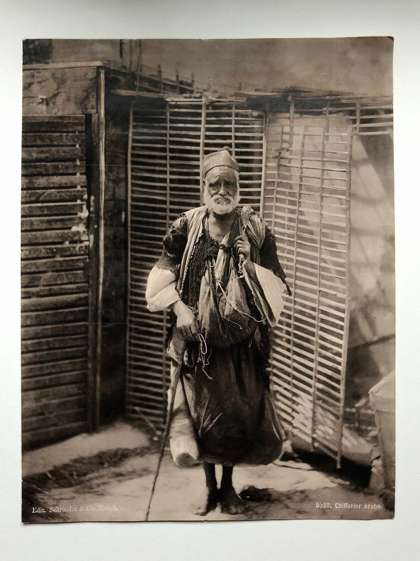 5 Antique Professional Souvenir Photographs by Schroeder & Cie of Zurich and Photoglob. With Arab and Native Subjects. 26.8 x 20.7 cms.