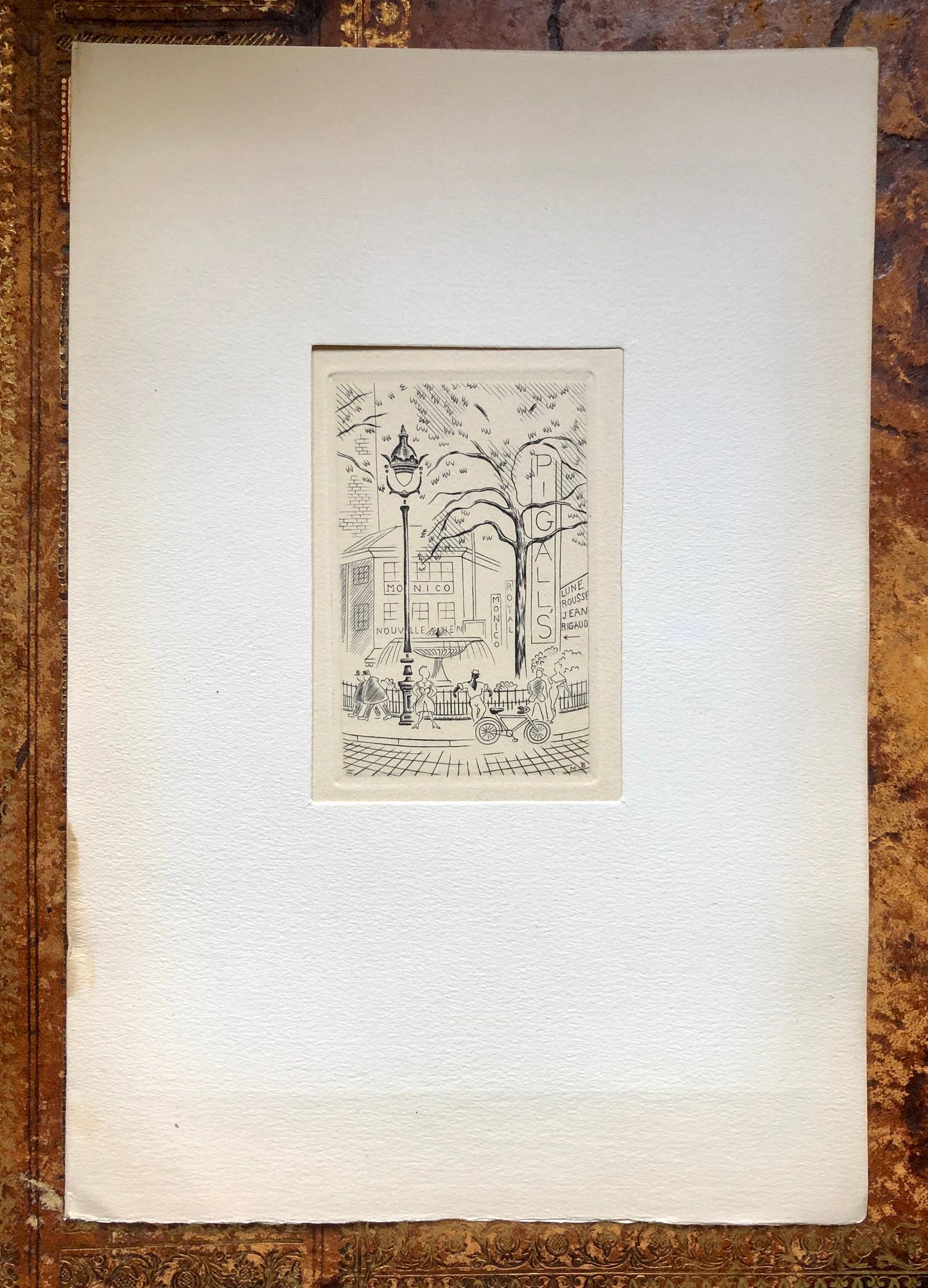 A Set of 8 Original Engravings of Paris. Dating from the 1960’s they Show Iconic Landmarks and Scenes. Signed M. B. Size: 22.5 x 16 cms.