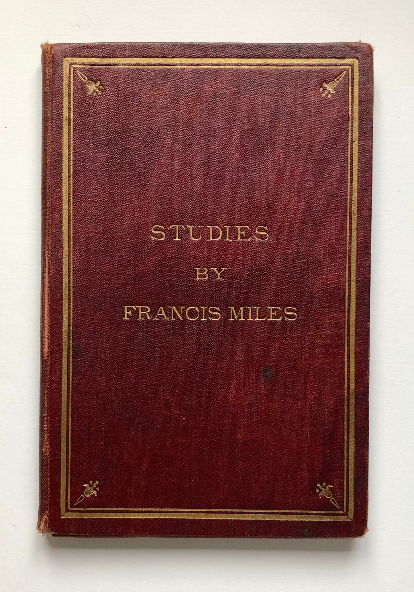 5 Cabinet Cards. Copies of Pencil Drawings of Women by Francis Miles. In Red Cloth Portfolio. Dated 1872. Size: 16.5 x 10.5 cms.
