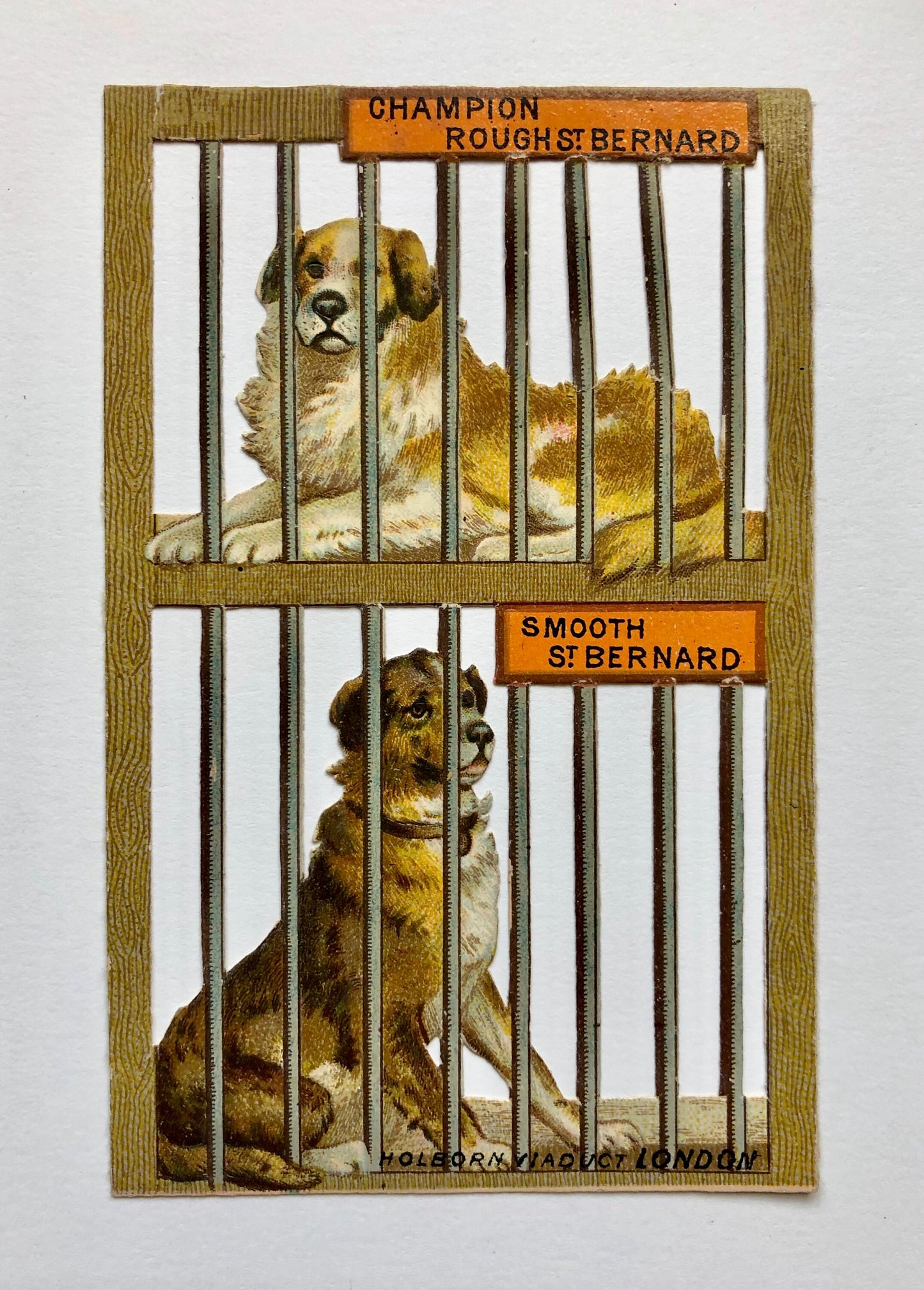 A set of Six Victorian Scraps by Perry & Co. Limited. The Dog Show. Size: 11.7 x 7.5 cms