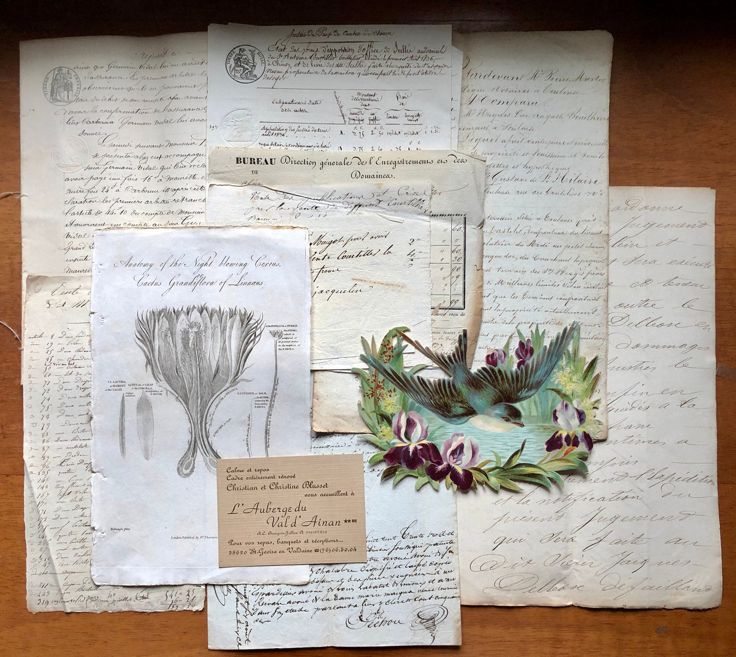 A Generous Quantity of Antique French Papers, Cards and Engravings. 1800’s and 1900’s. For collage and decorative purposes.