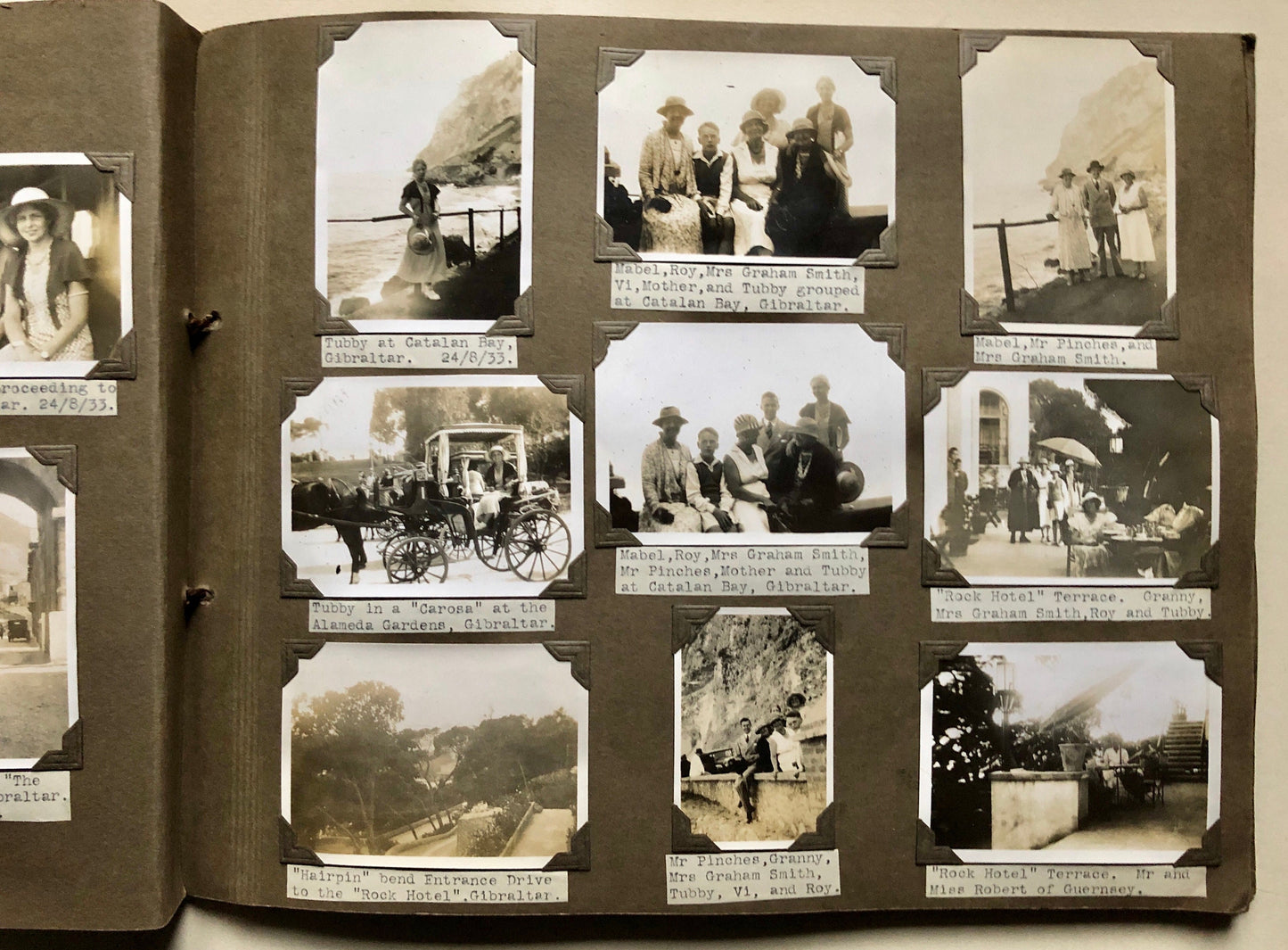 An Souvenir Album of Photographs and Memorabilia from a P & O Cruise Around The Mediterranean on The S.S. Moldovia. Dated August 1933.