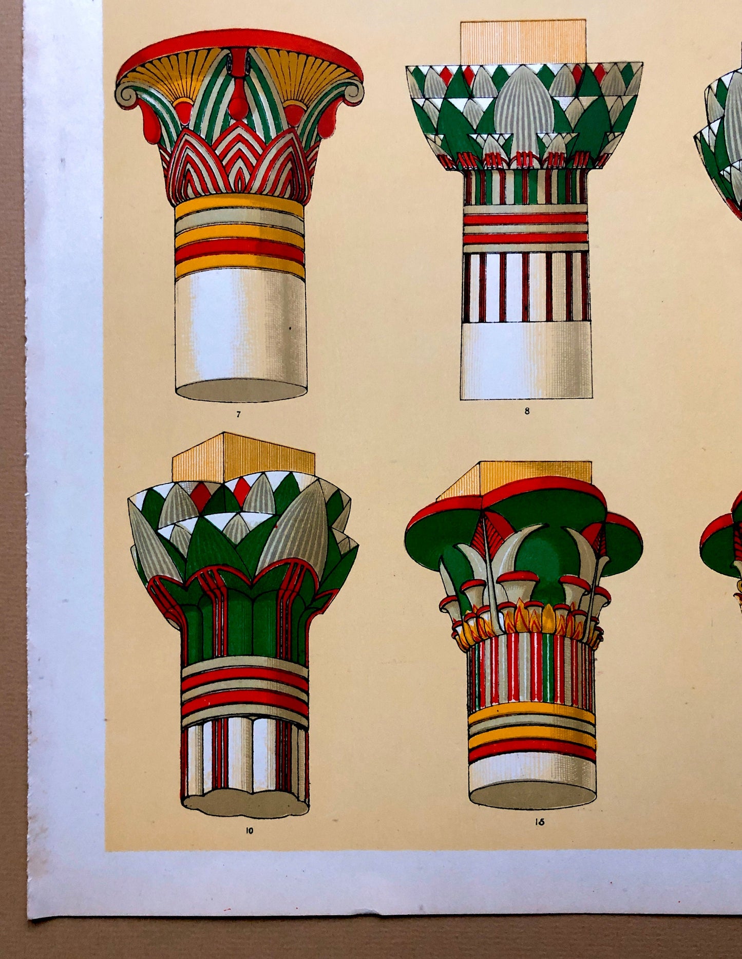 Egyptian No 3. A Plate From The Grammar of Ornament by Owen Jones (1809 - 68). Size: 33 x 23 cms.