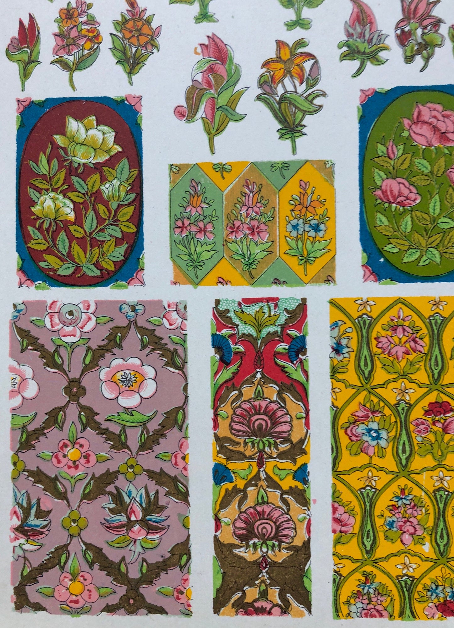Persian Ornament. Plates 44, 45, 46, 47, 47* and 48. Six Original Plates From The Grammar of Ornament by Owen Jones (1809-68). 33 x 23 cms.