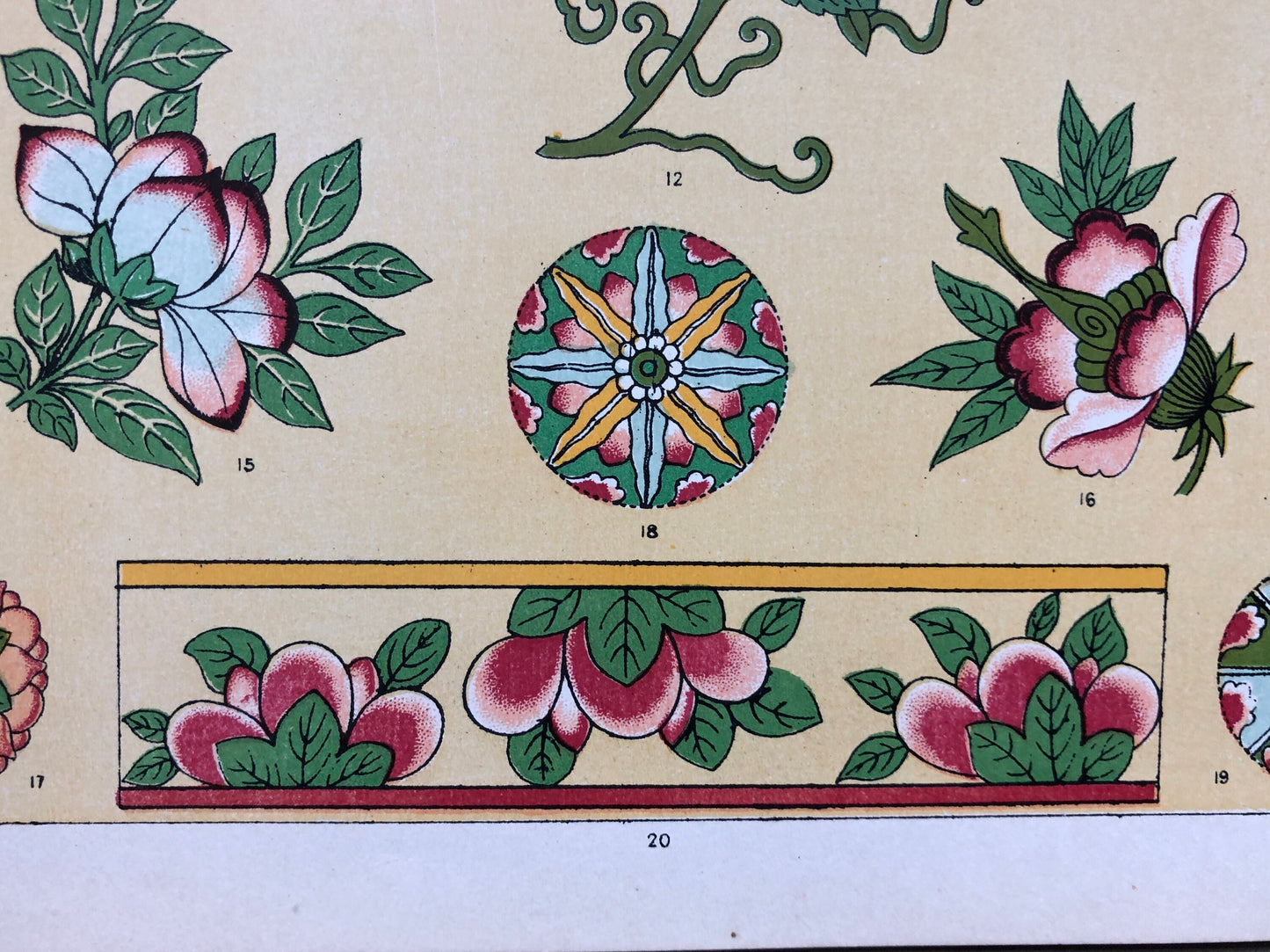Chinese Ornament. Plates 59, 60, 61 and 62. Four Original Plates From The Grammar of Ornament by Owen Jones (1809-68). 33 x 23 cms.