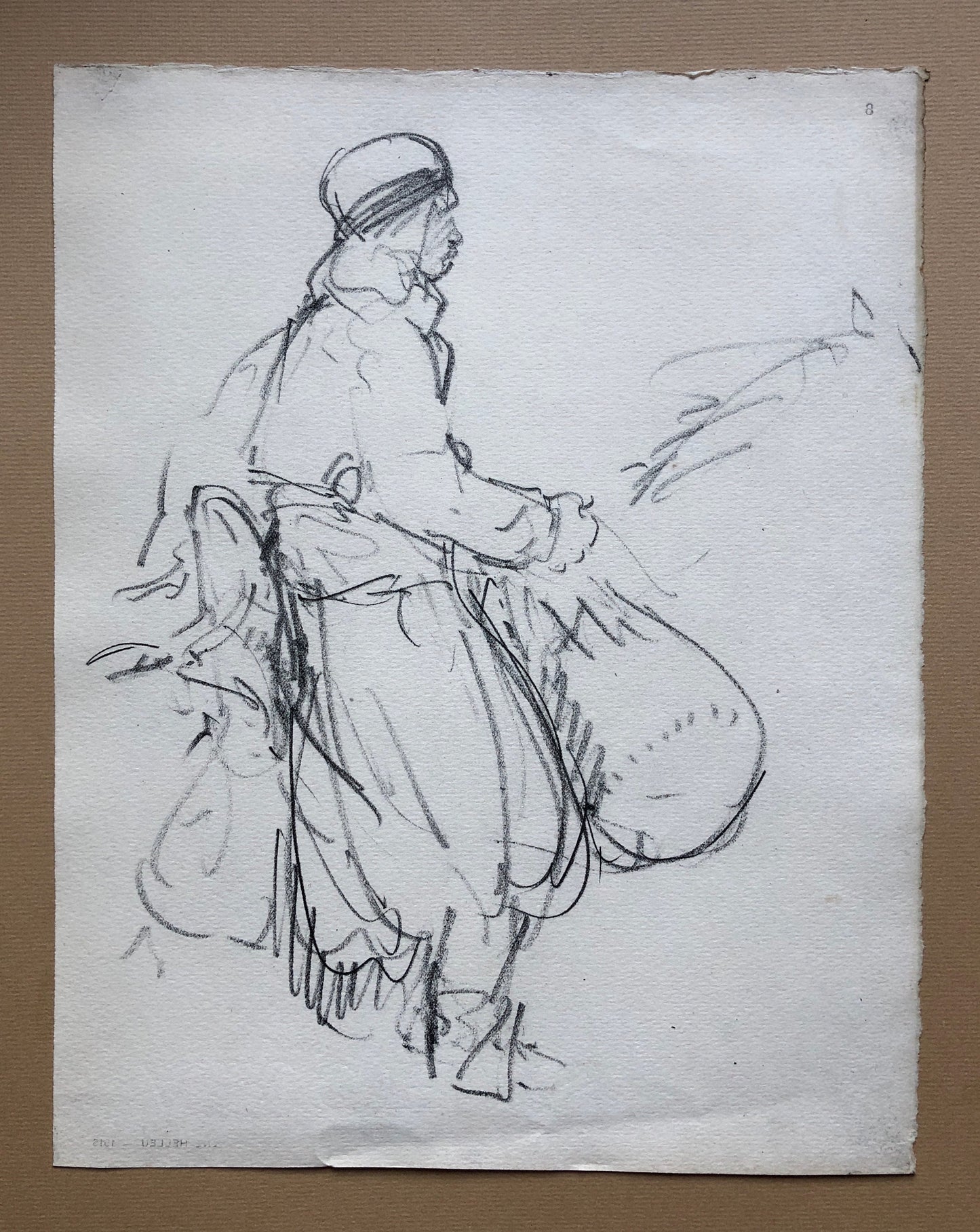 Croquis De Campagne by Bernard Naudin. Reproductions of 32 Pencil Sketches Produced During World War I. Published by R. Heleu in 1915.