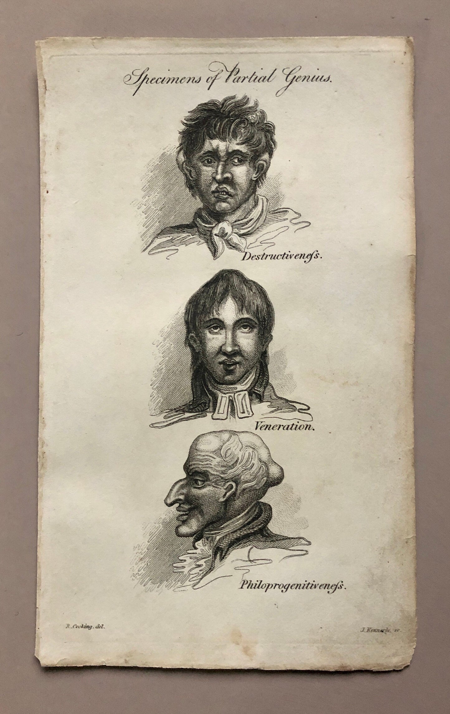 Two Engravings From Craniology Burlesqued in Serio-comic Lectures. Published by Effingham Wilson in 1818. Size: 22.5 x 13 cms.