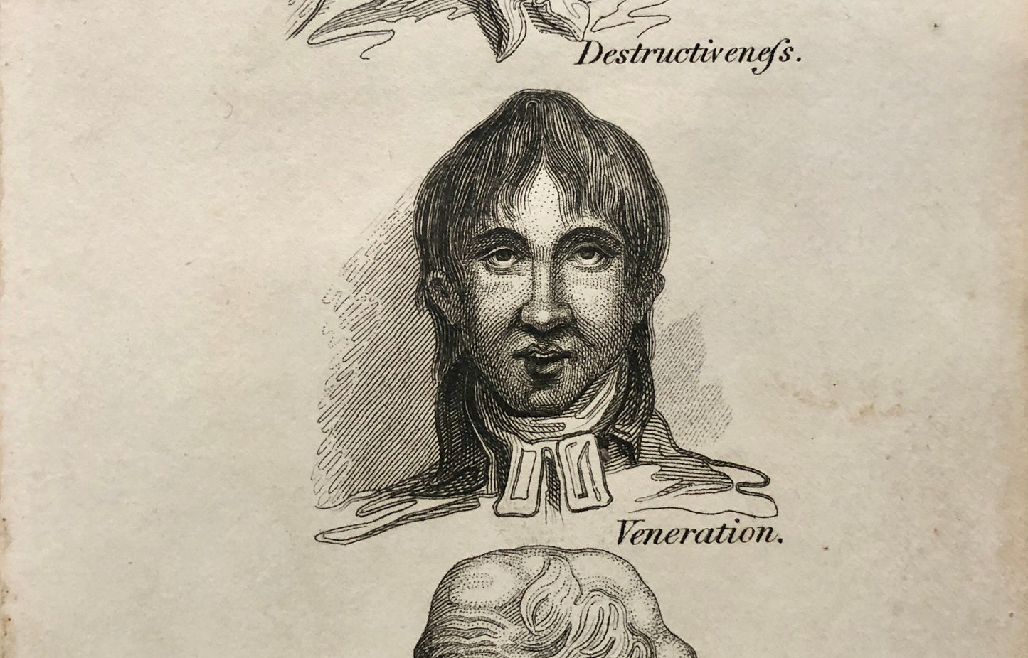 Two Engravings From Craniology Burlesqued in Serio-comic Lectures. Published by Effingham Wilson in 1818. Size: 22.5 x 13 cms.