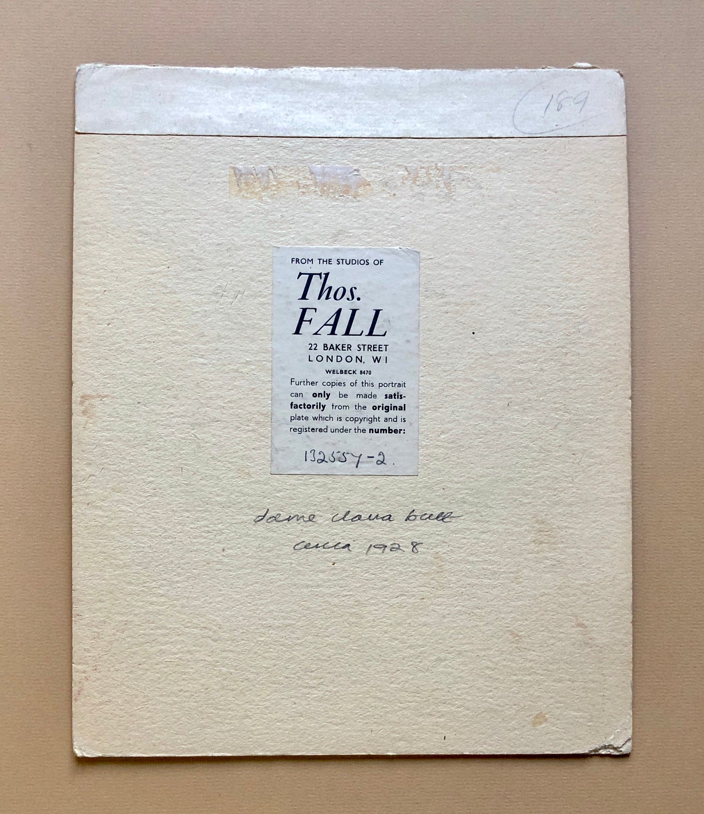 An Original Photograph of Dame Clara Butt with Cockatoos. From the studio of Thomas Fall, Baker Street, London W1. Size 12 x 11.8 cms. 1928.
