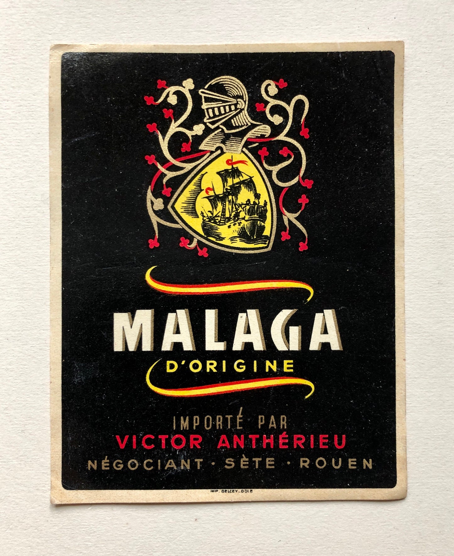 Ten Genuine Wine and Liqueur Labels Dating From 1950’s. French Origin.
