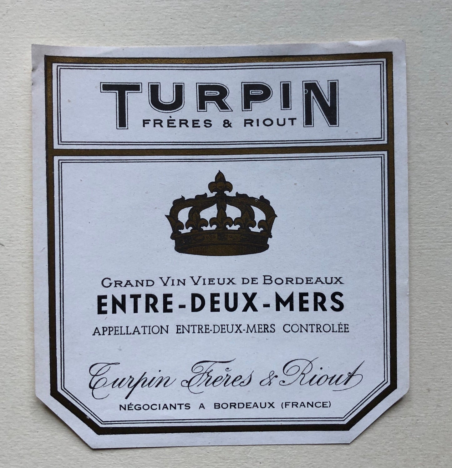 Ten Genuine Wine and Liqueur Labels Dating From 1950’s. French Origin.