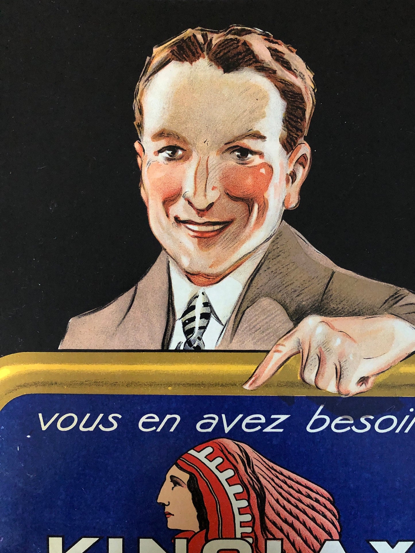 An Original French Advertisement For Kinglax Chocolate. 5 sections . Early 1900’s. Size: 39.5 x 30 cms.