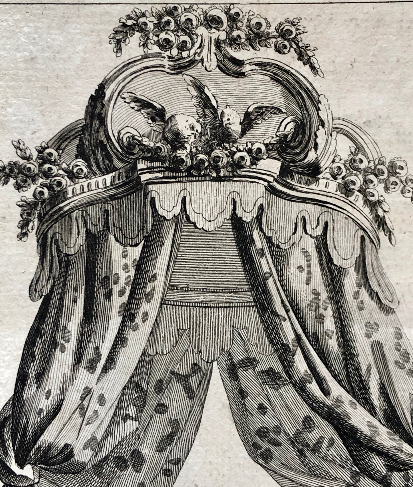 Lit à la Turque. A Copper plate Etching From Ameublement by Jean de la Fosse. Circa 1771. Size: 46 x 30.7 cms.