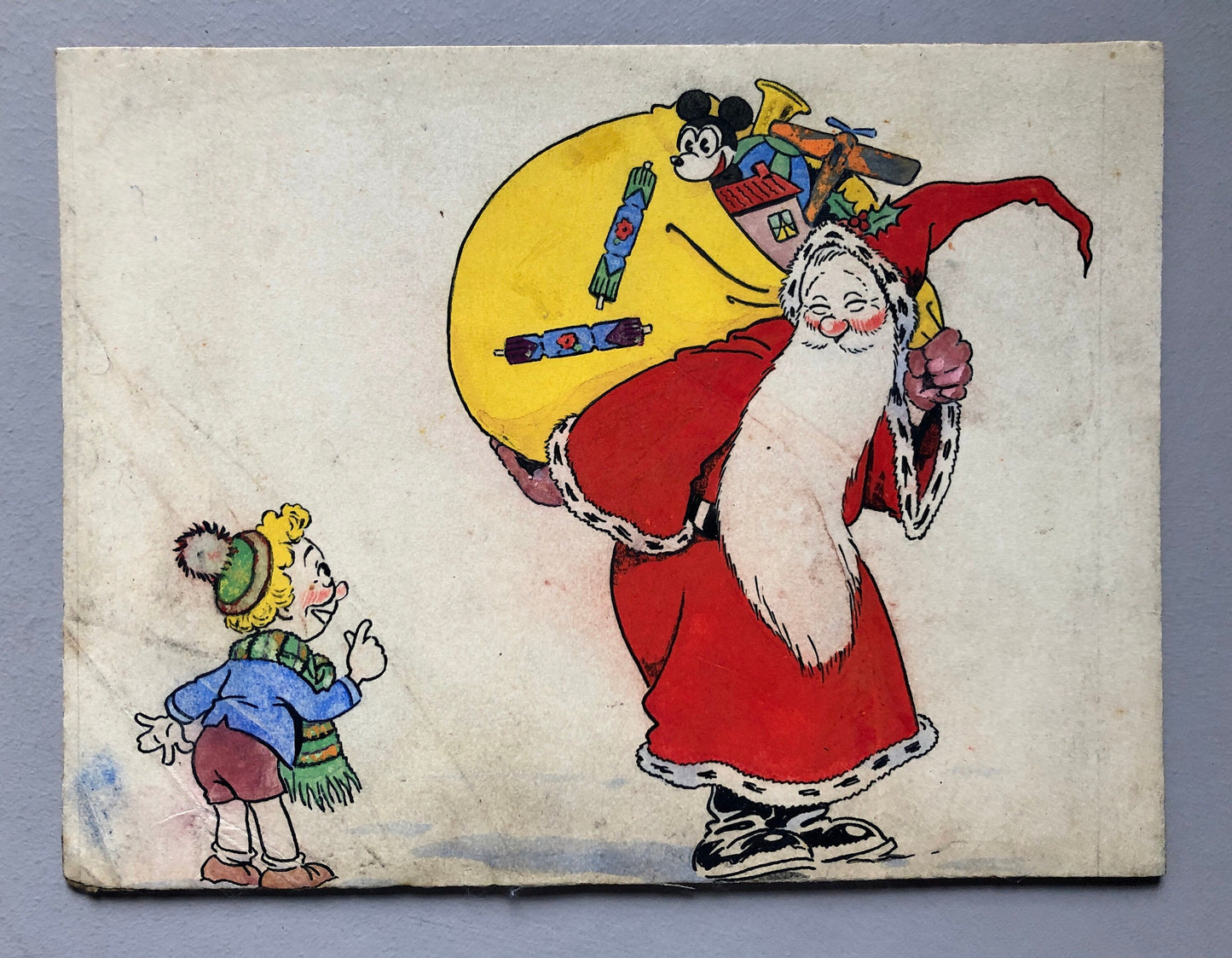 Three Original Artworks by Bimbi. Probably Designs For Greeting Cards. 1930’s.