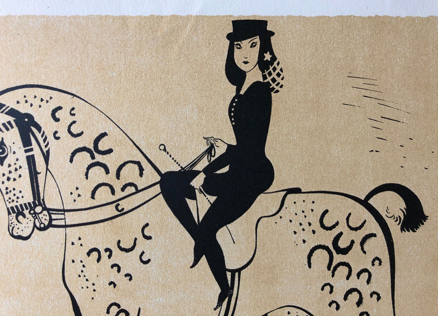 La Pause. A Colour of Lithograph. From The Parorama Du Cirque by Serge. One of only 1000 produced in 1944. Size: 23.8 x 29.7 cms.