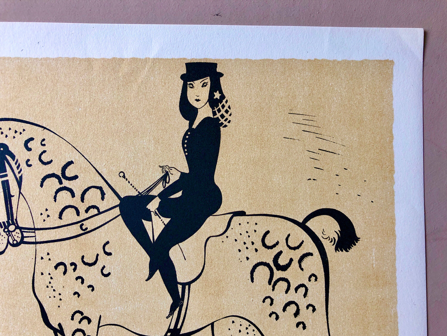 La Pause. A Colour of Lithograph. From The Parorama Du Cirque by Serge. One of only 1000 produced in 1944. Size: 23.8 x 29.7 cms.