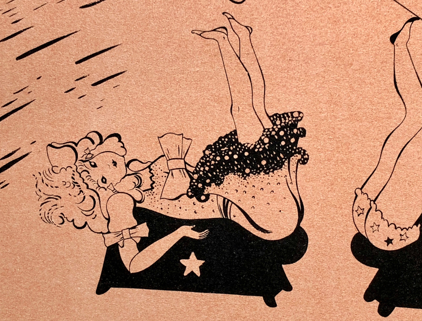 Les Antipdistes. A Lithograph from Le Panorama Du Cirque by Serge. One of only 1000 produced in 1944. Size: 23.8 x 29.7 cms.