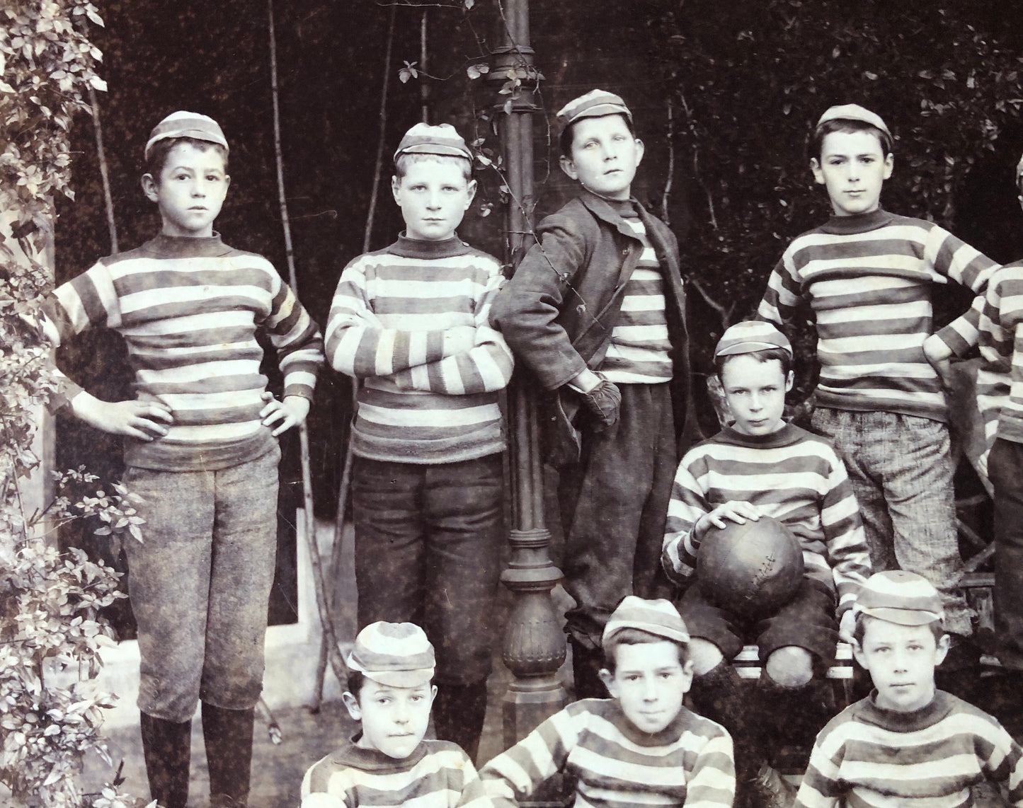 A Large Sepia Coloured Photograph of a Football Team. Byrne & Co. Undated - I assume early 1900’s. Size: 27 x 34 cms. Very Good Condition.