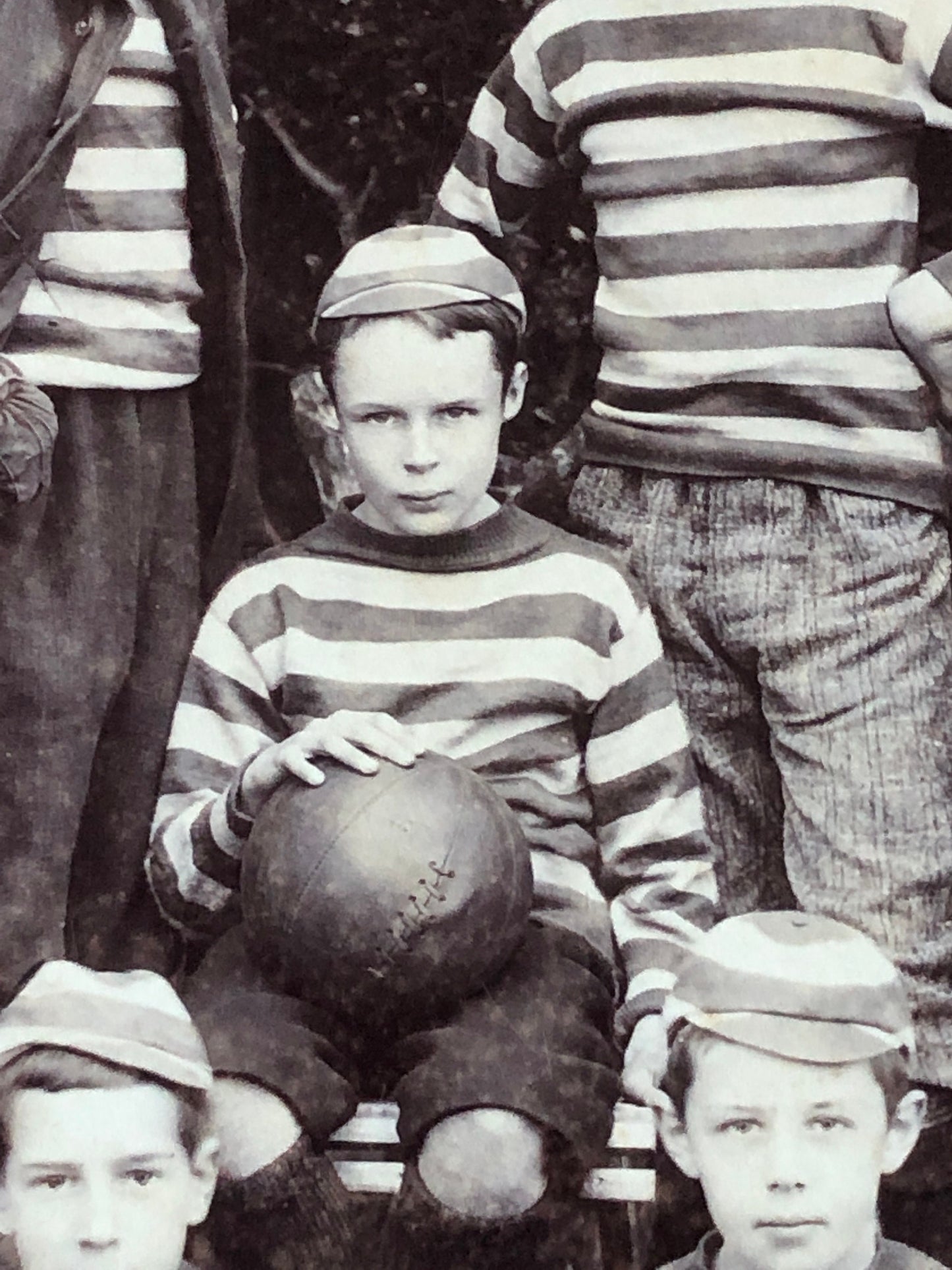 A Large Sepia Coloured Photograph of a Football Team. Byrne & Co. Undated - I assume early 1900’s. Size: 27 x 34 cms. Very Good Condition.