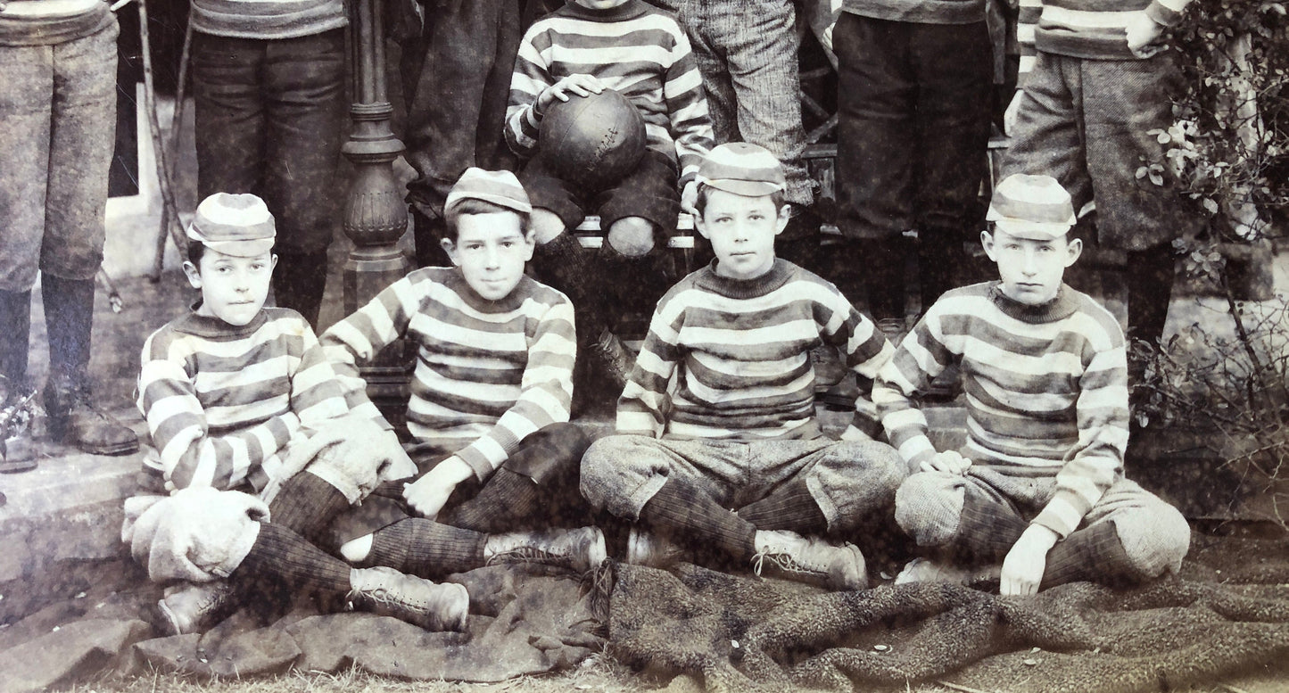 A Large Sepia Coloured Photograph of a Football Team. Byrne & Co. Undated - I assume early 1900’s. Size: 27 x 34 cms. Very Good Condition.