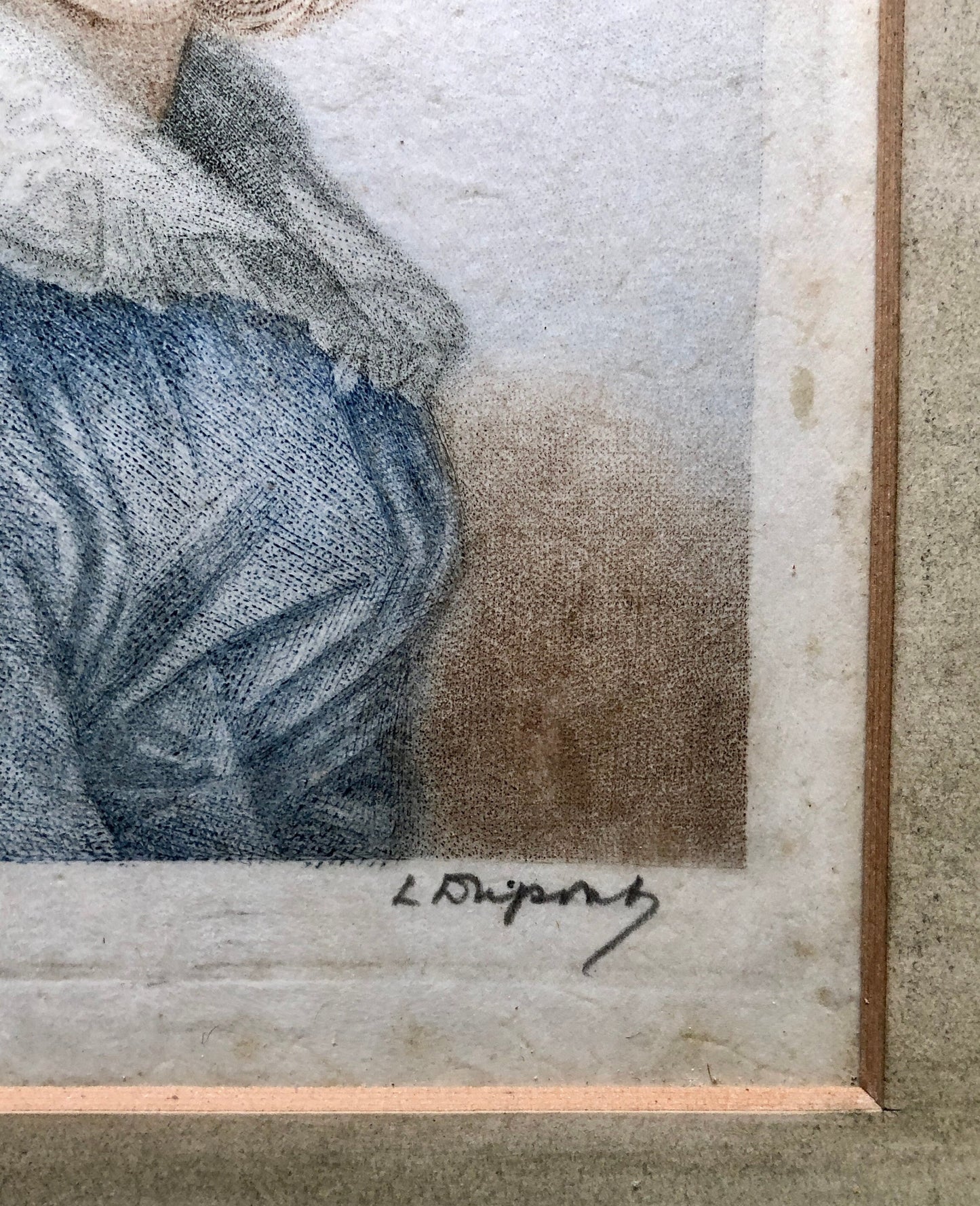 Portrait of a Young Woman. An Original Mezzotint Engraving By Louis DuPont (1896-1967). Signed in pencil. Size: 15.5 x 11.5cms.