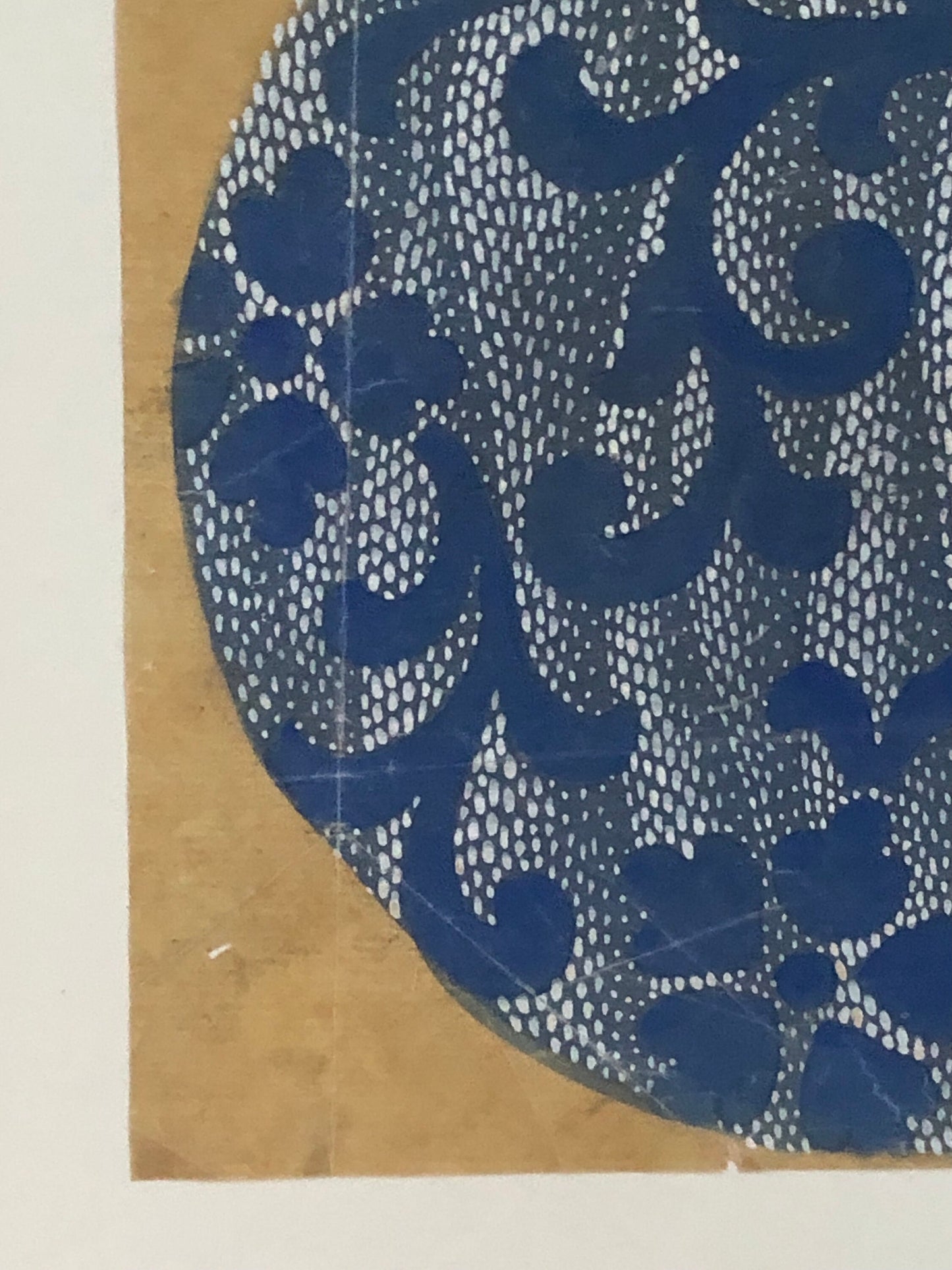 An Original Antique French Textile Design. Hand Drawn and Painted. Produced in Lyon in the early 1900’s. Size: 14 x 14.5 cms.