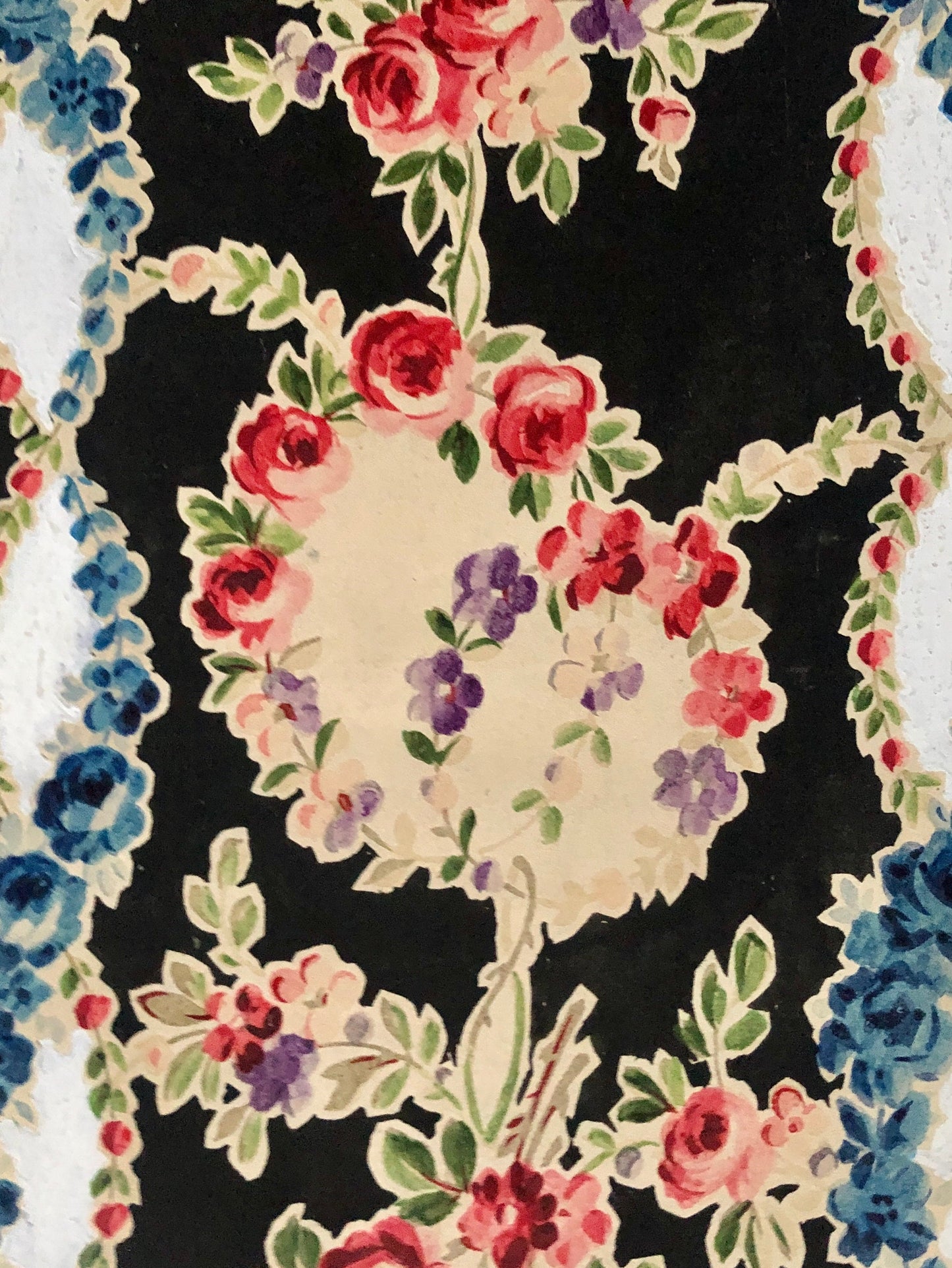 An Original Textile Design From Lyons, France. Hand Drawn and Painted. Late 19th Century. Size: 41 x 22.4 cms