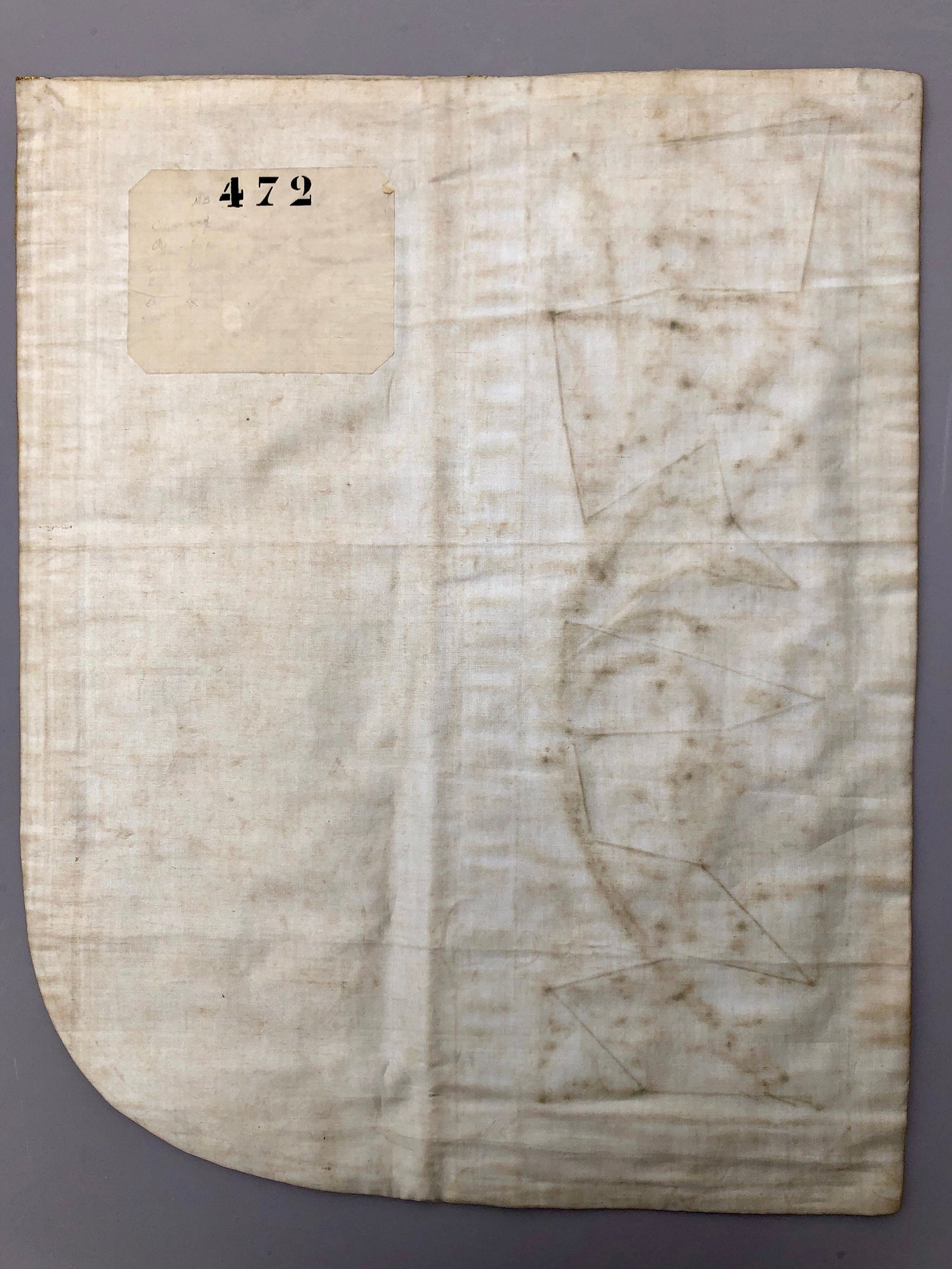 A Textile Sample From Lyon, France. Design for a Chasuble. Heavily Embroidered With Gold Thread. Late 19th Century. 58x 47.5 cms.
