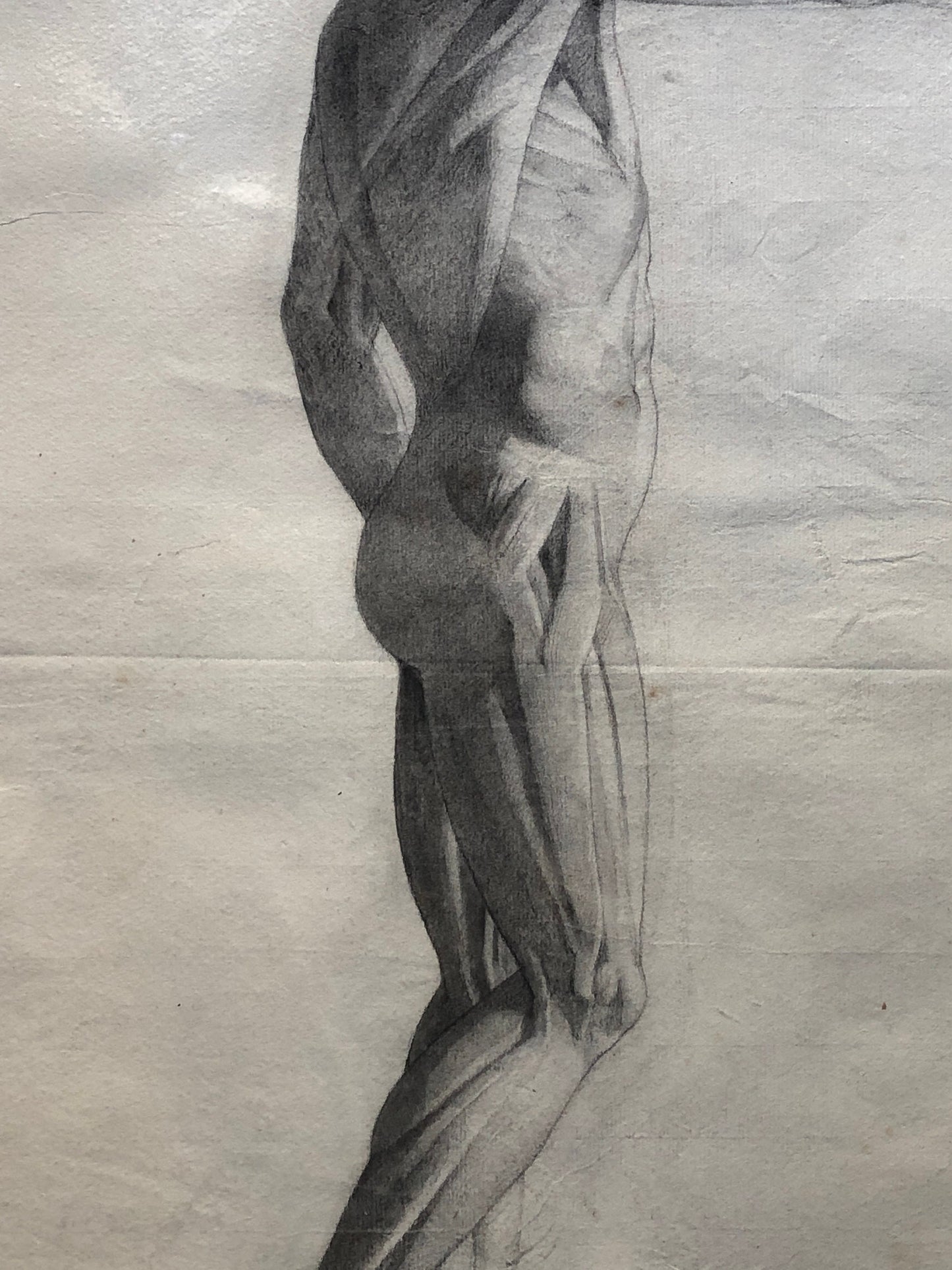 An 18th Century Anatomical Drawing of A Man. French. Dated 1778. Indistinctly Signed. Size: 62 x 45 cms.
