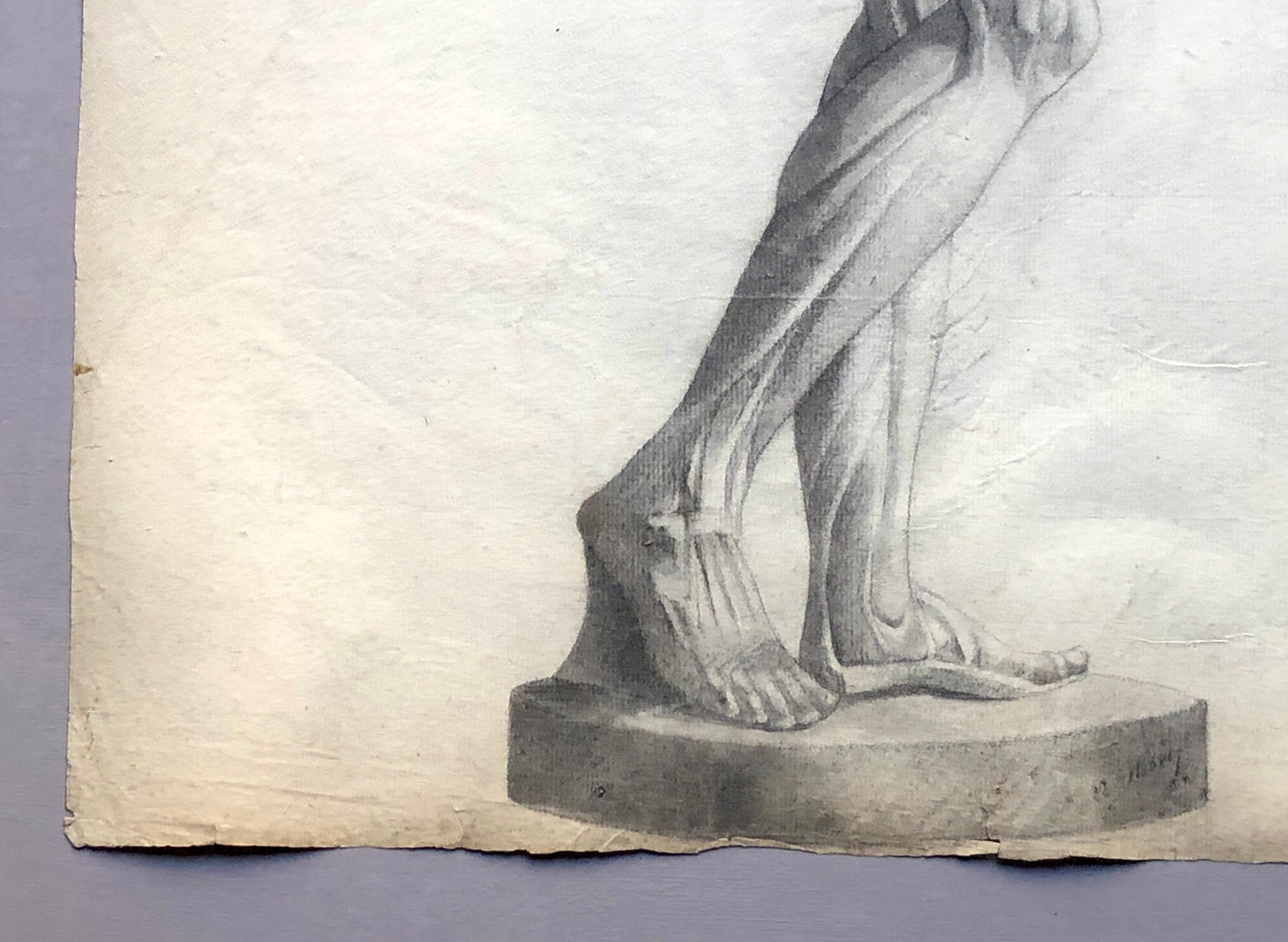 An 18th Century Anatomical Drawing of A Man. French. Dated 1778. Indistinctly Signed. Size: 62 x 45 cms.
