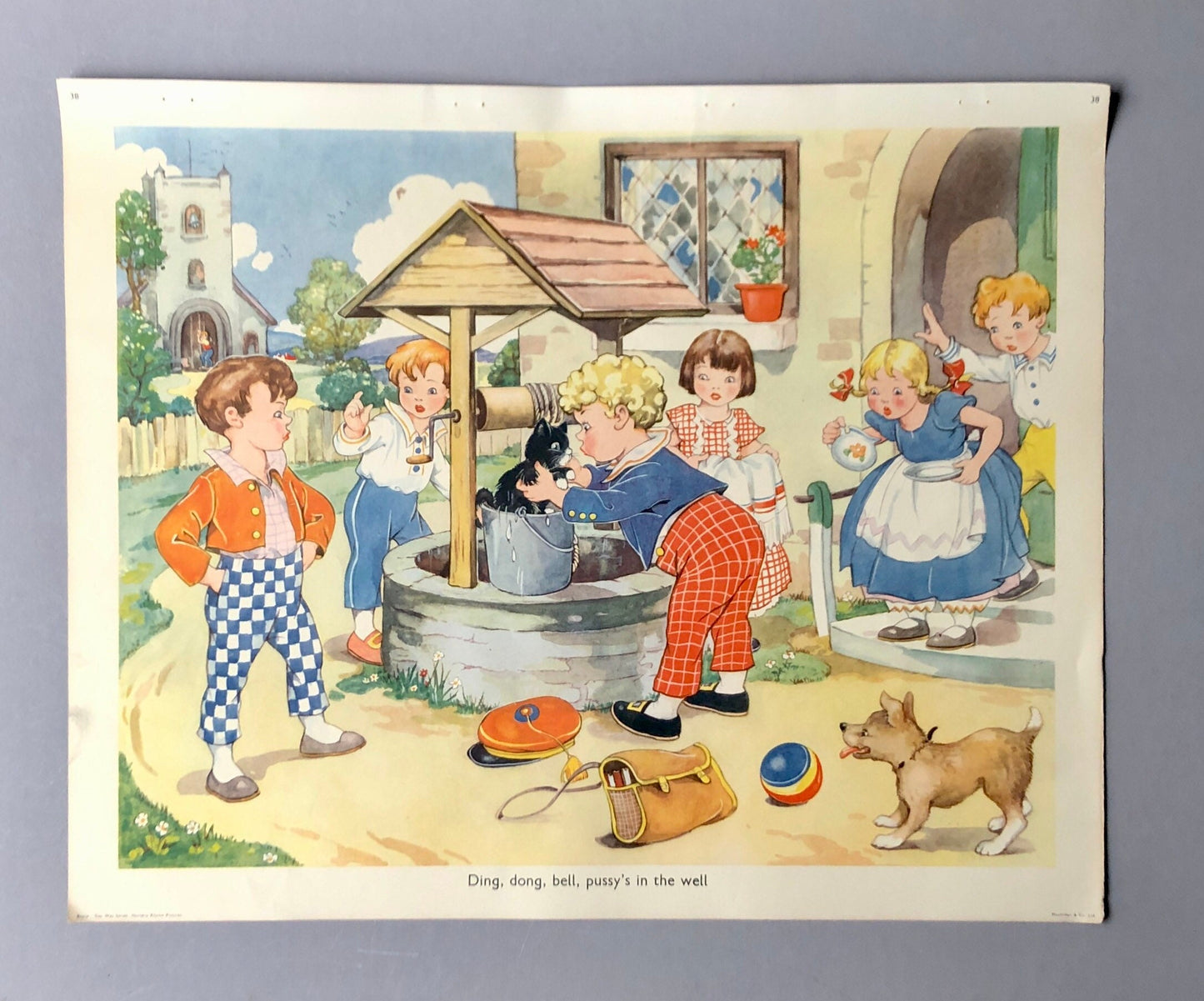 A Collection of 20 Poster Sized Nursery Rhyme Pictures by Boyce. Produced For The Gay Way Teaching Scheme. 1960’s. 43 x 51 cms.