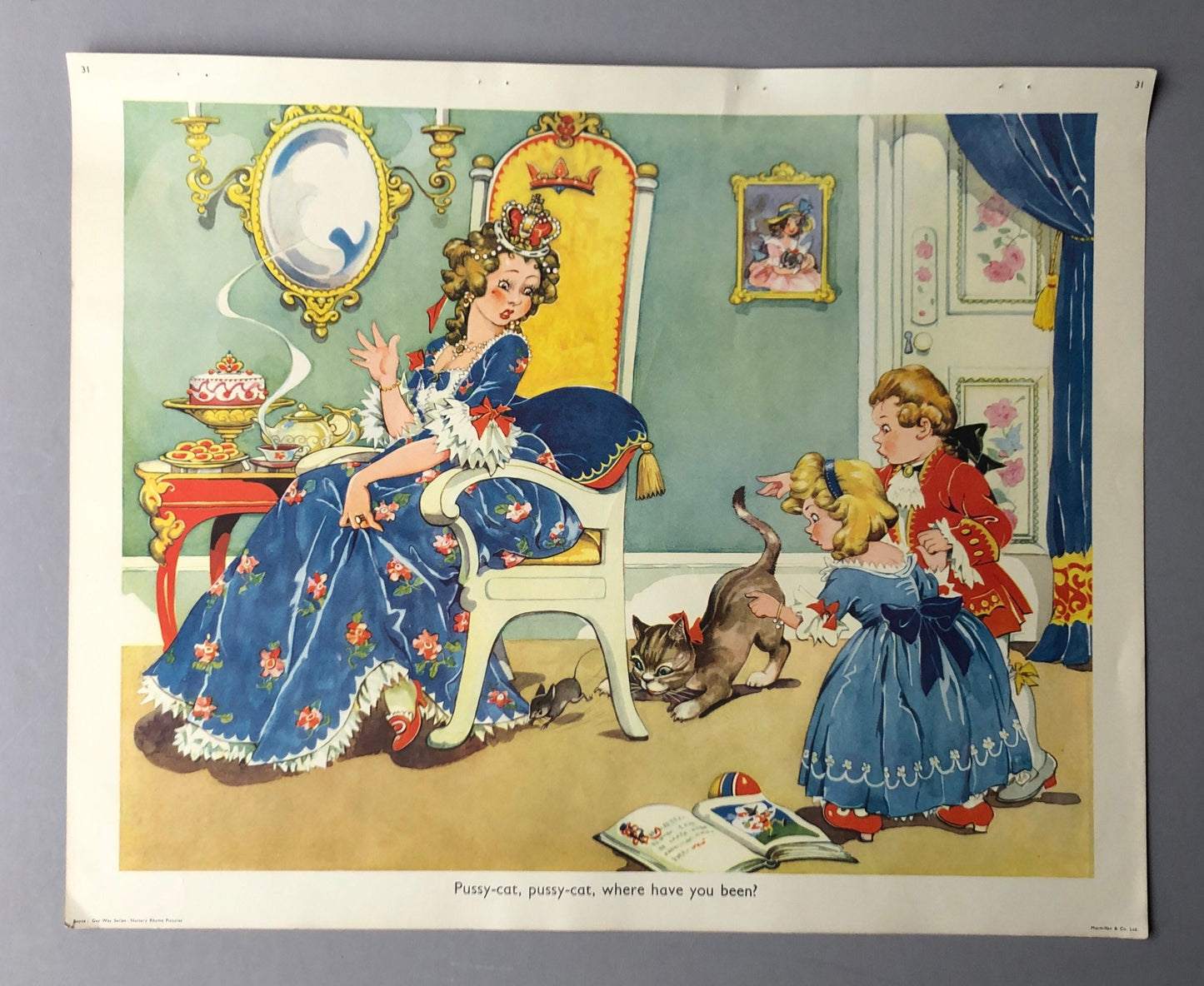 A Collection of 20 Poster Sized Nursery Rhyme Pictures by Boyce. Produced For The Gay Way Teaching Scheme. 1960’s. 43 x 51 cms.