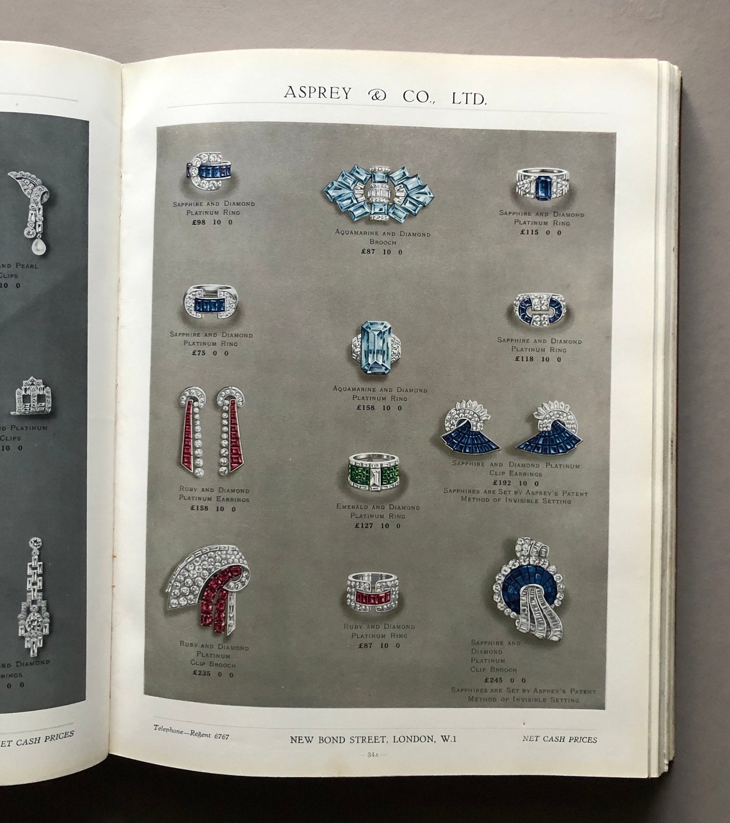 An Asprey Catalogue Dating From 1939. 241 pages. 42 full-page Colour. Size: 29 x 23 cms.