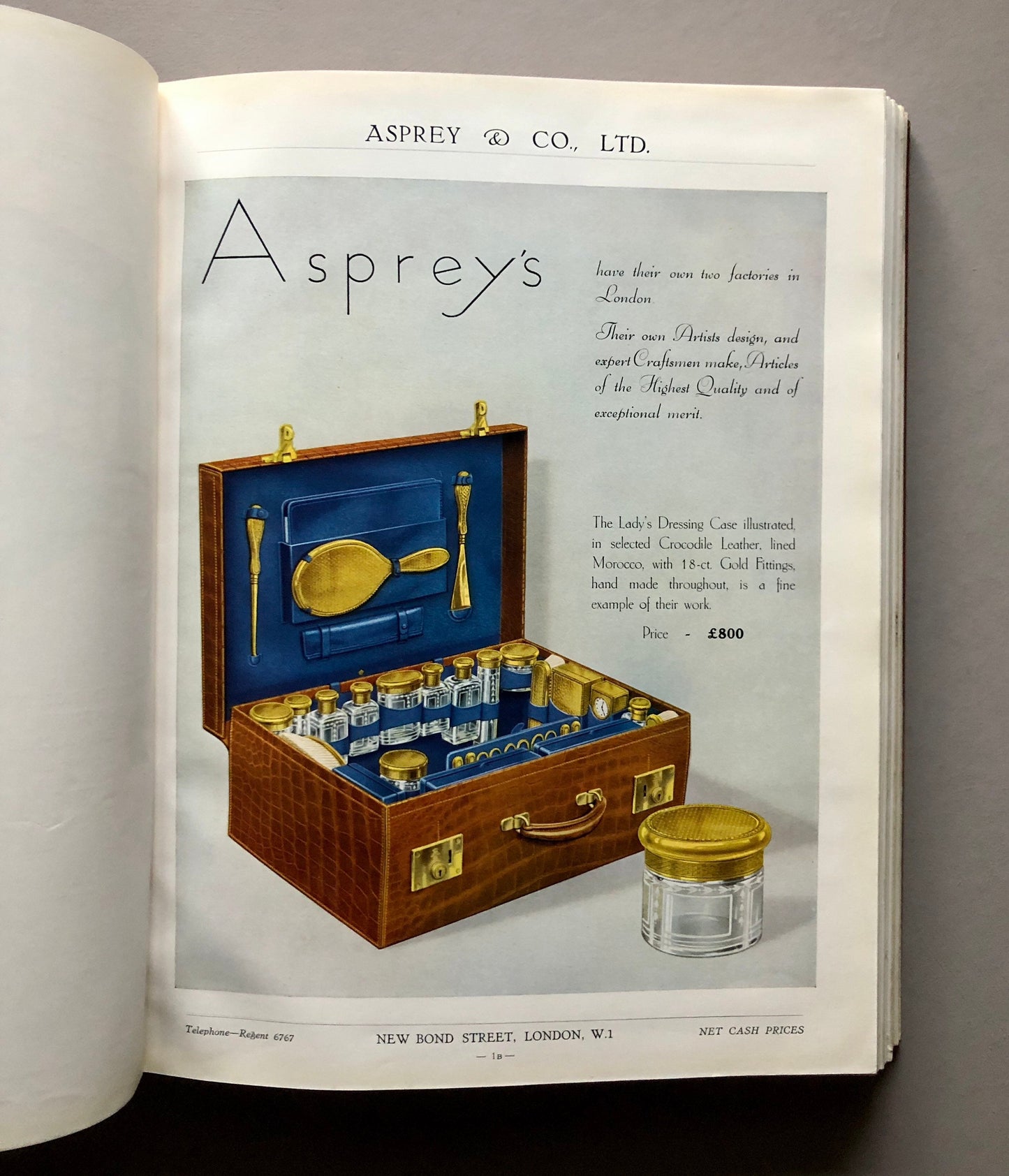 An Asprey Catalogue Dating From 1939. 241 pages. 42 full-page Colour. Size: 29 x 23 cms.