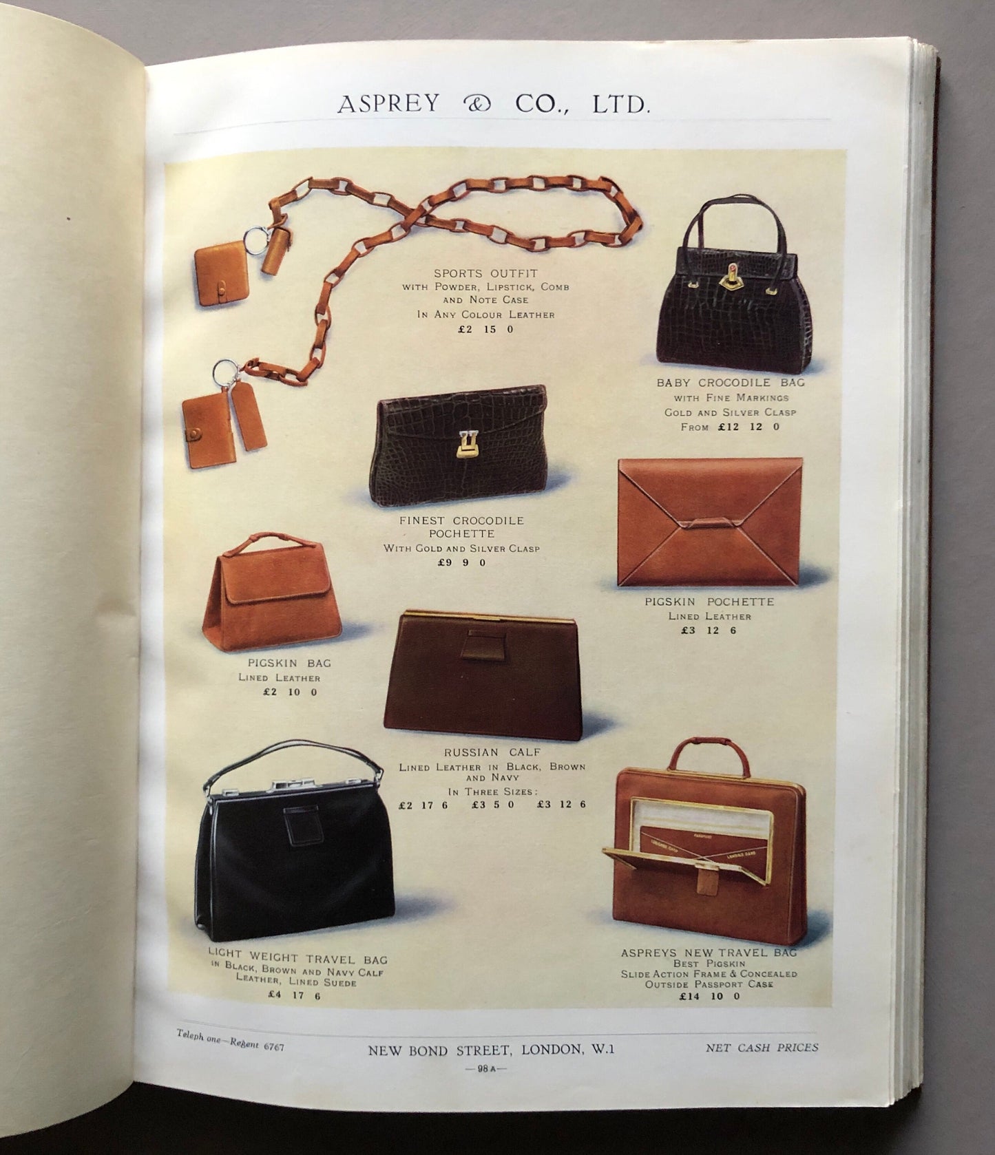 An Asprey Catalogue Dating From 1939. 241 pages. 42 full-page Colour. Size: 29 x 23 cms.