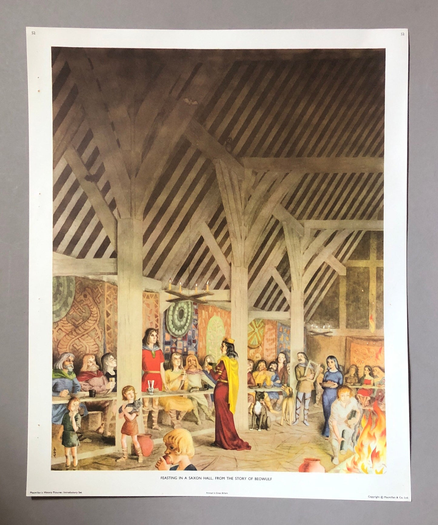 A Complete Set of Macmillan’s History Class Pictures. Published in 1963. 60 images With Accompanying Reference Book. 53 x 43 cms.