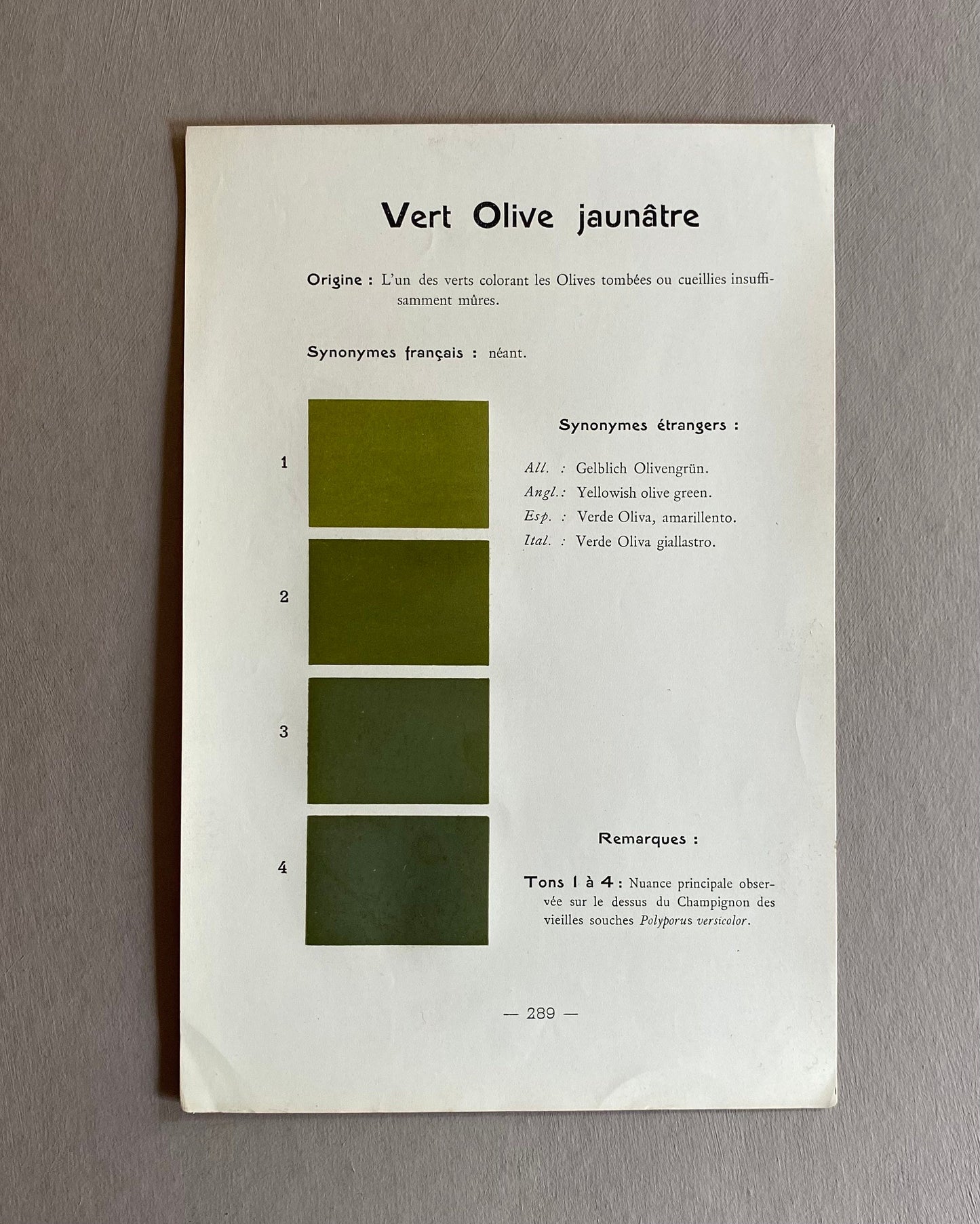 Green. Colour Charts. Four Plates From Le Repetoire Des Planches by Dauthenay. French. Published in 1909. 24 x 16 cms each.
