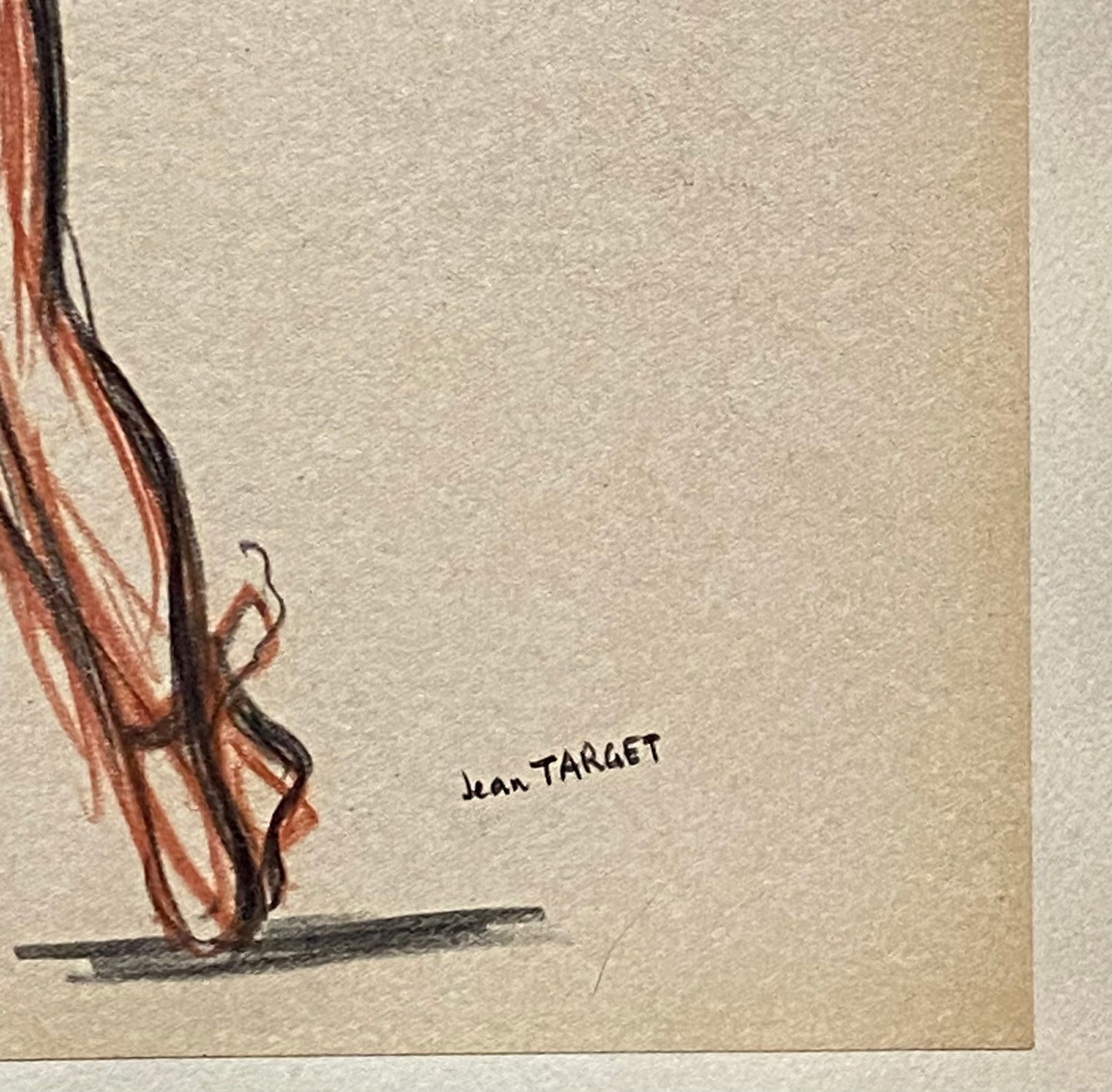 An Original Drawing of Dancer Michel Renault in Endymion by Jean Target. 1940’s. Crayon on Paper. 31 x 23 cms.