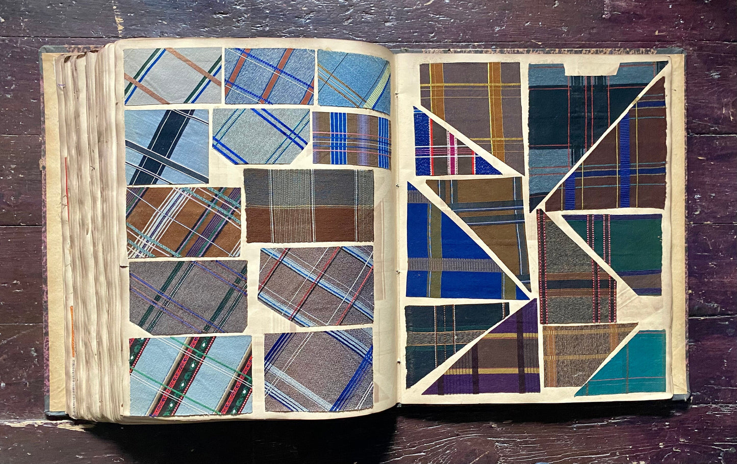 An Album Containing Approximately 1320 Fabric Samples. Mainly Wool and Silk Tartans. French. Dated 1849 to 1868.