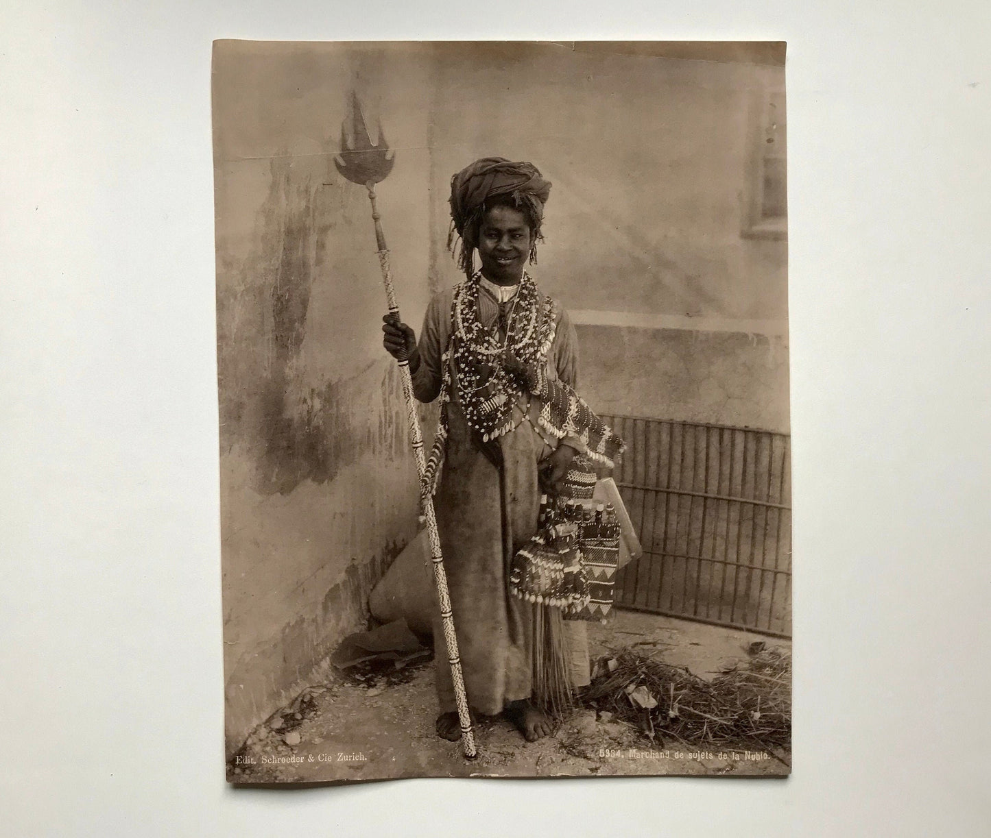 5 Antique Professional Souvenir Photographs by Schroeder & Cie of Zurich and Photoglob. With Arab and Native Subjects. 26.8 x 20.7 cms.
