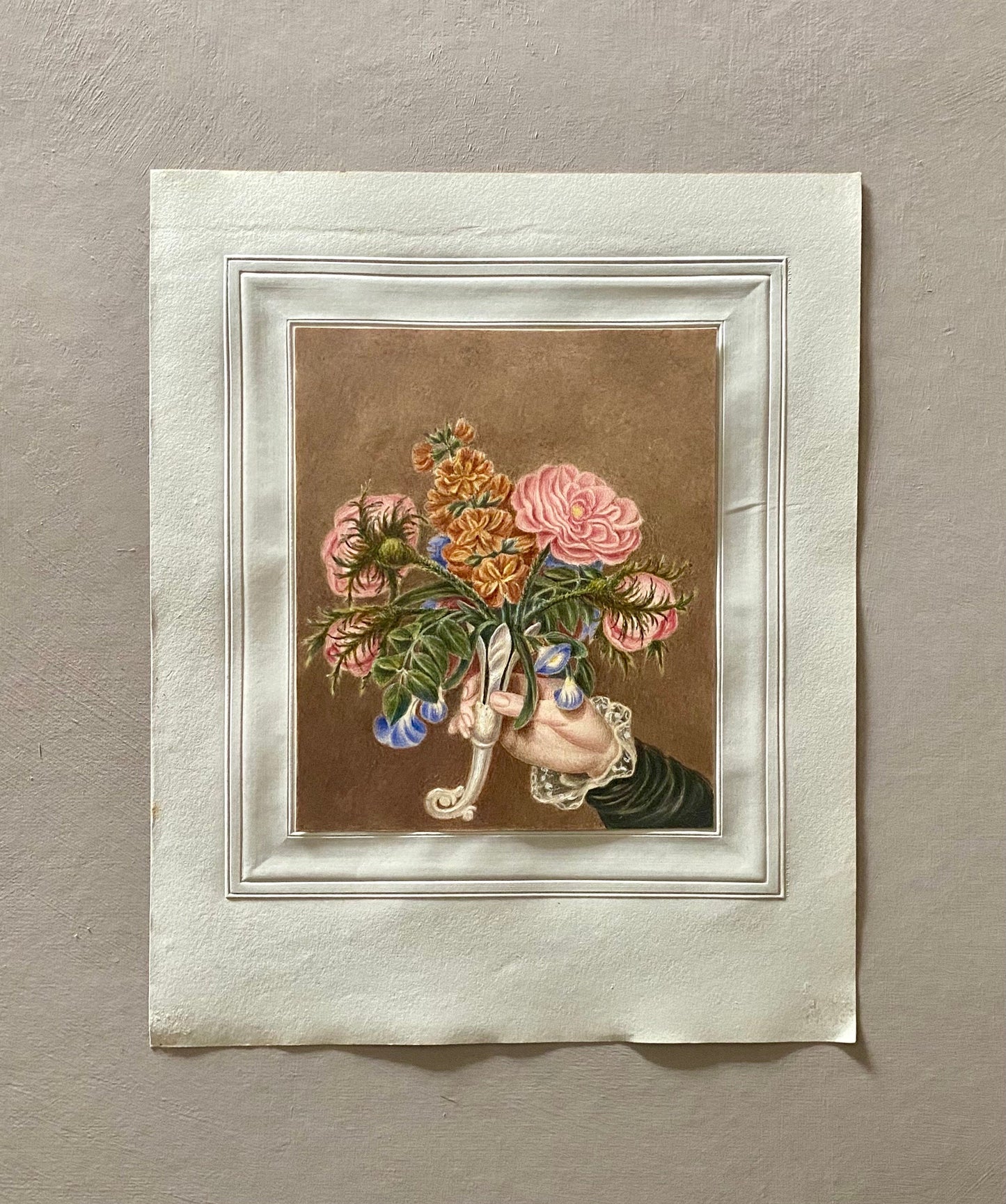 A Watercolour Painting by Amelia Sophia Davids of Kent. Undated But Known To Have Been Painted Around 1880. Size: 13.5 x 16 cms.